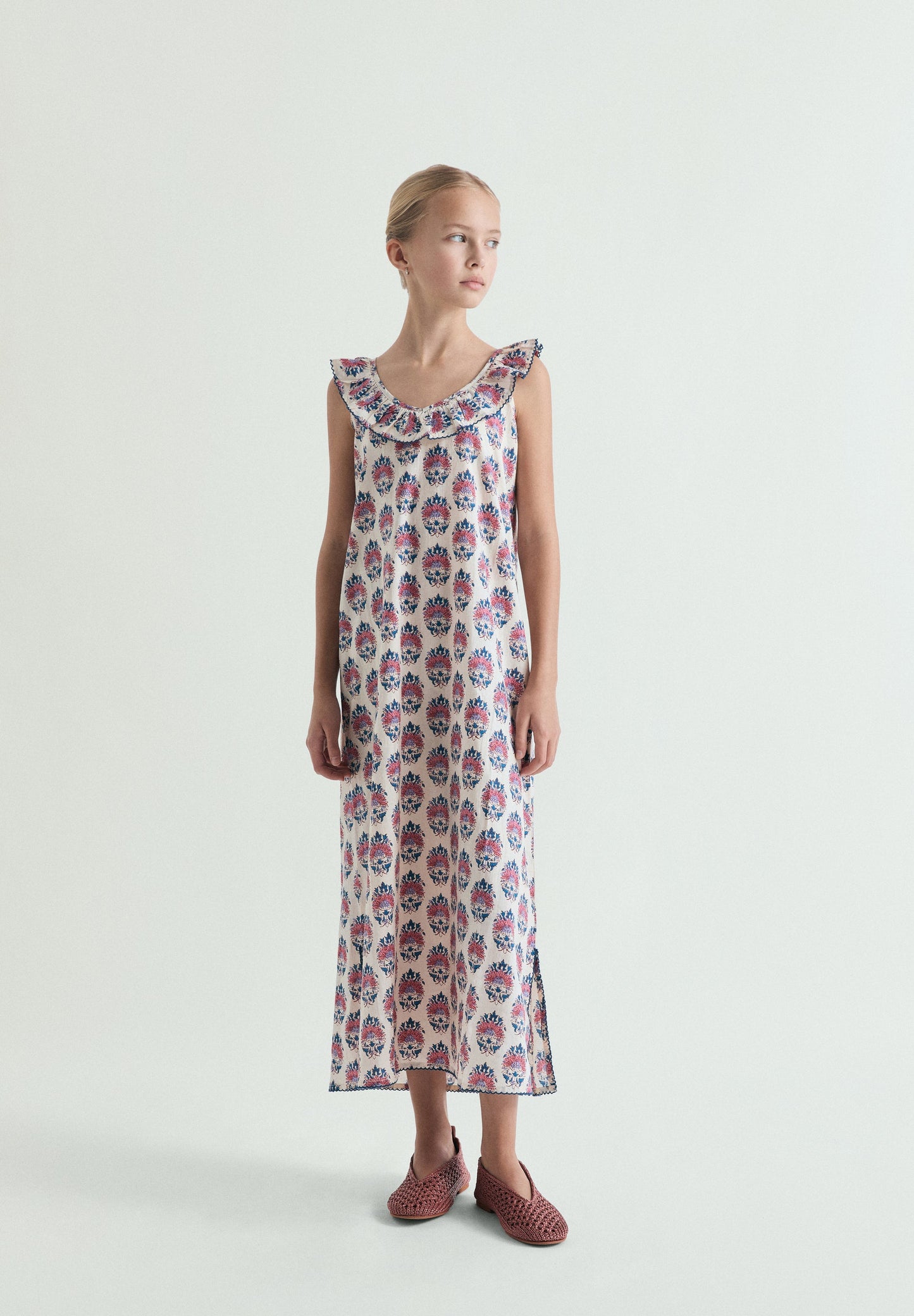 PRINTED MIDI DRESS