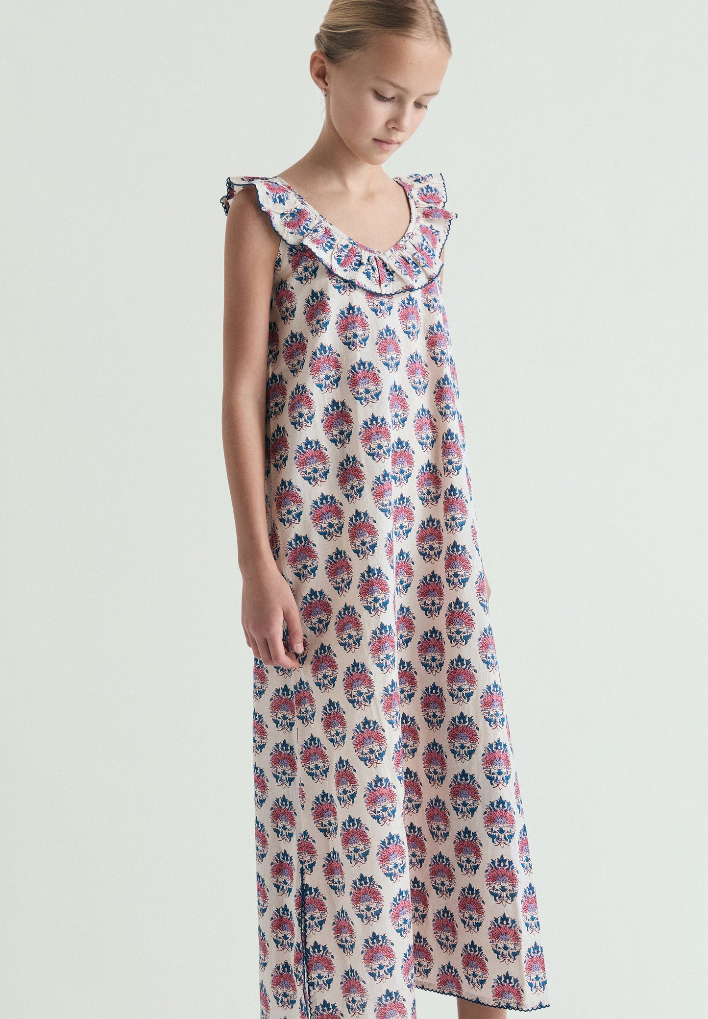 PRINTED MIDI DRESS