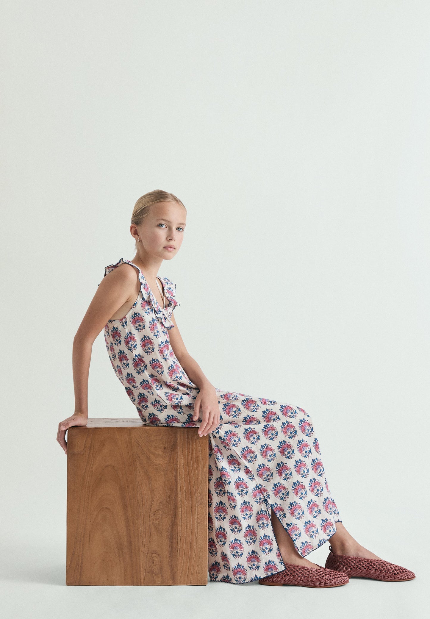 PRINTED MIDI DRESS