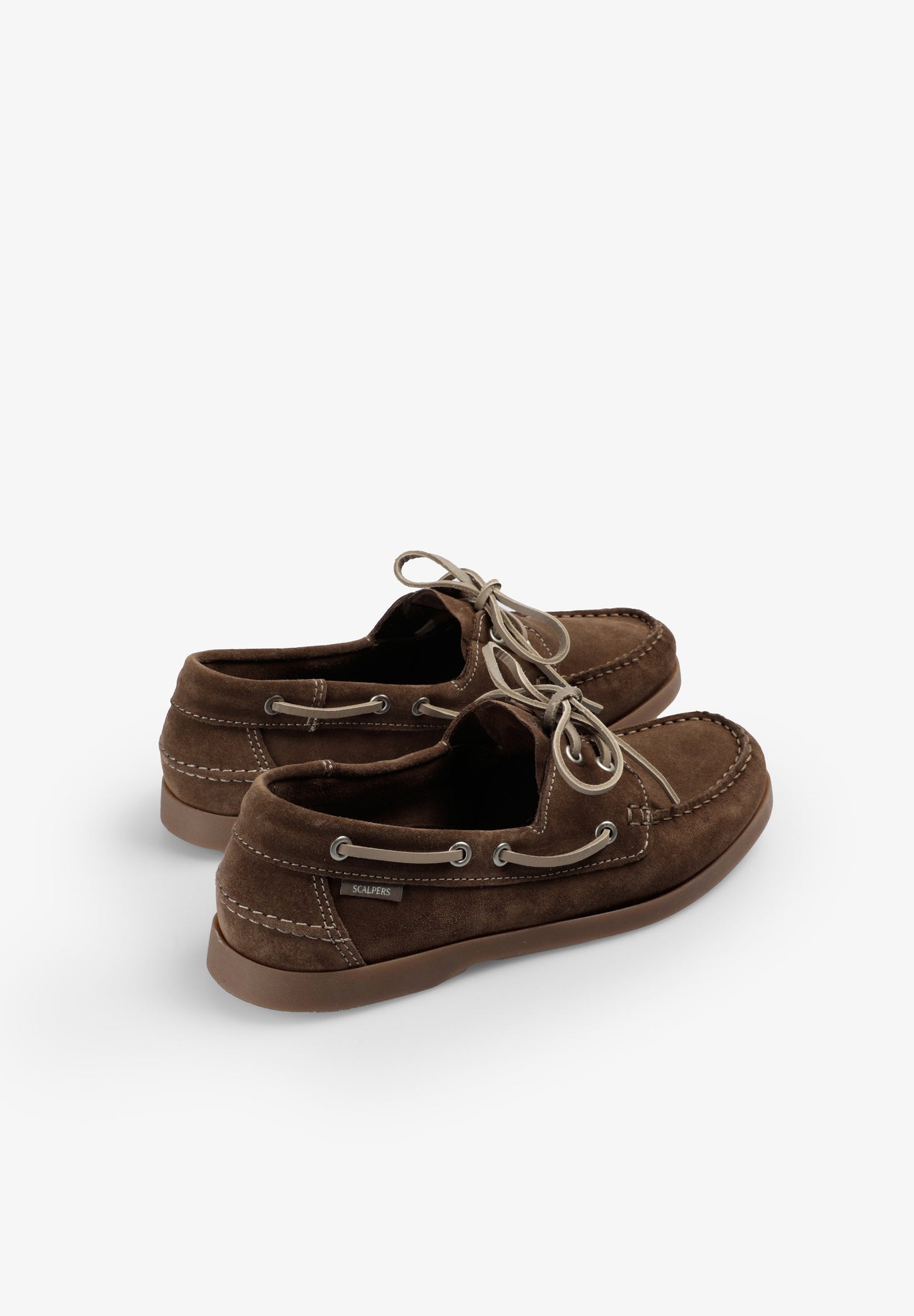 CONTRAST SUEDE BOAT SHOES