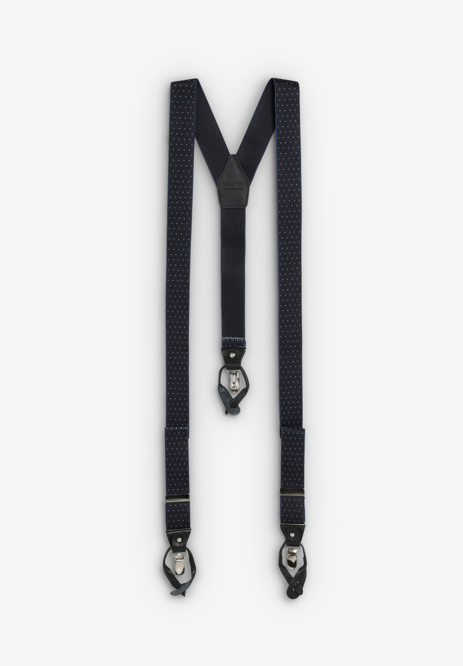 ELASTICATED BRACES WITH POLKA DOT PRINT