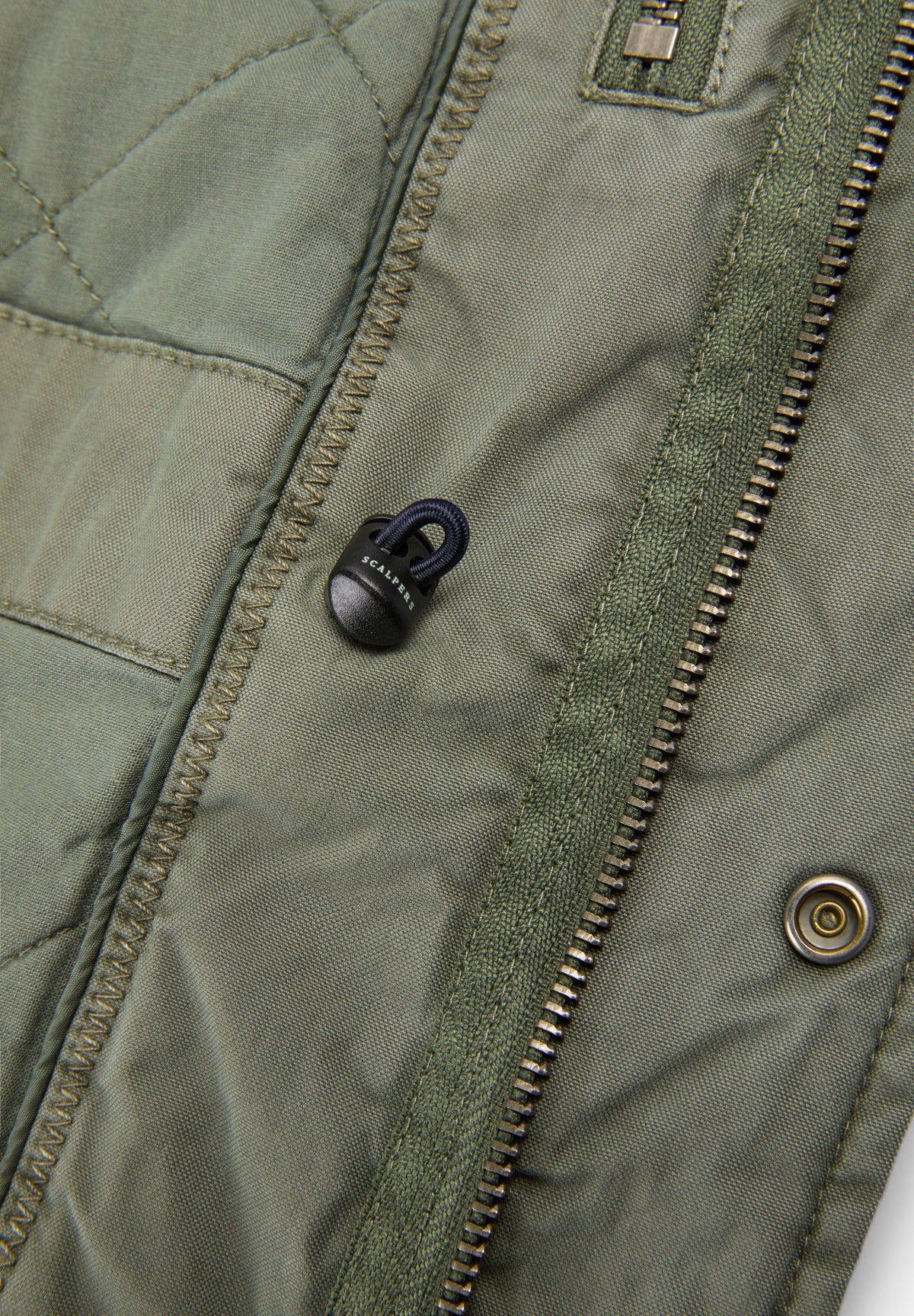 MILITARY JACKET WITH CONCEALED HOOD
