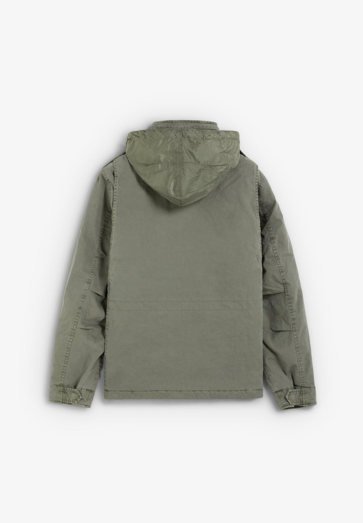 MILITARY JACKET WITH CONCEALED HOOD