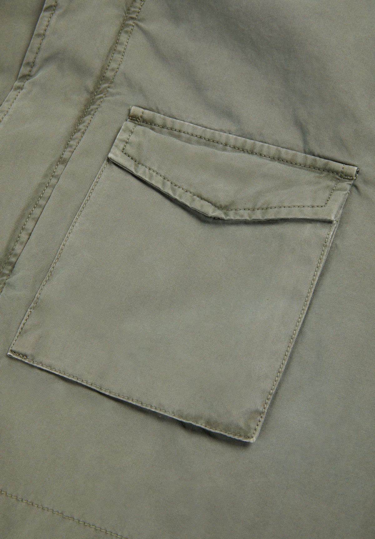 MILITARY JACKET WITH CONCEALED HOOD