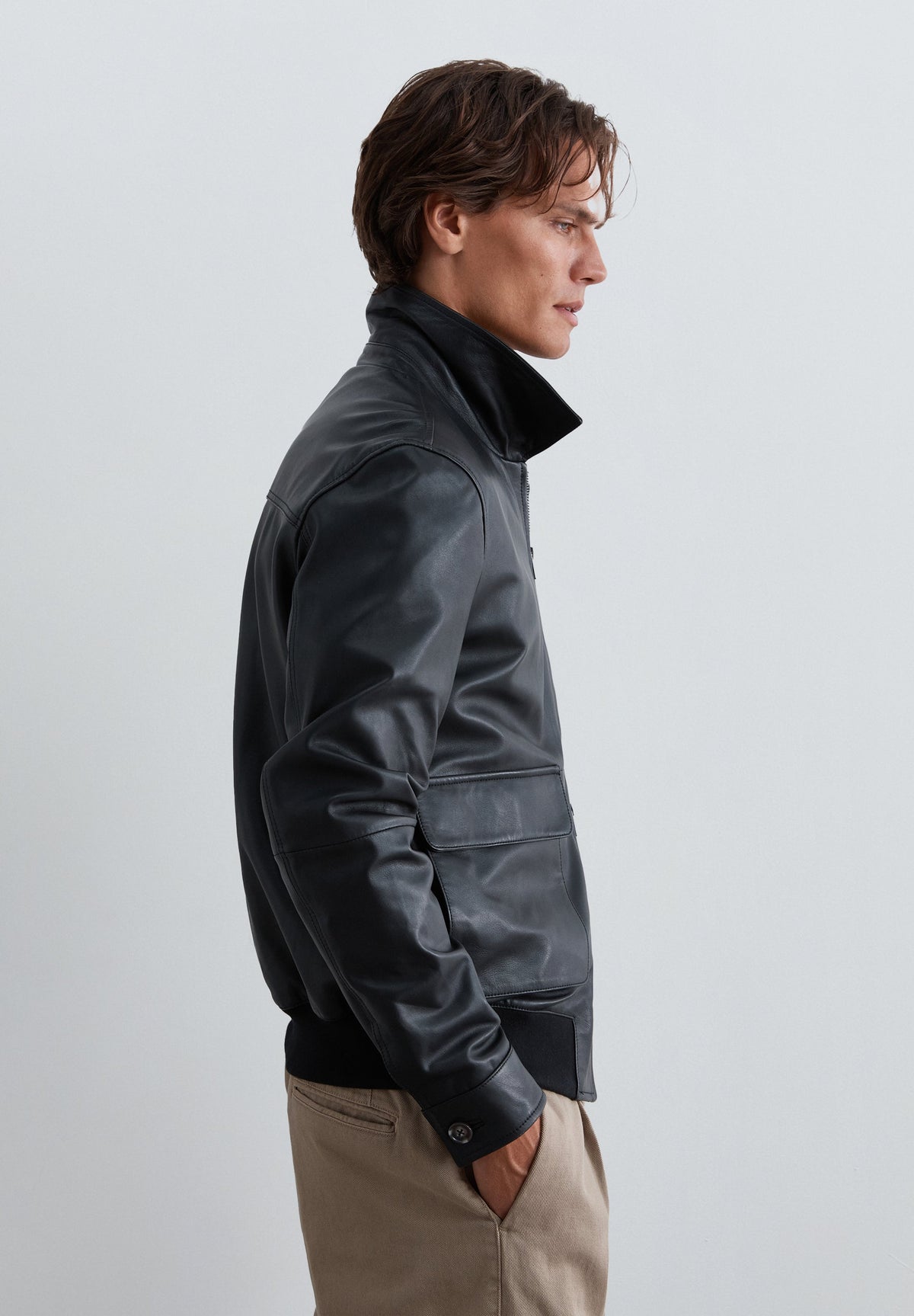 LEATHER JACKET WITH POCKETS