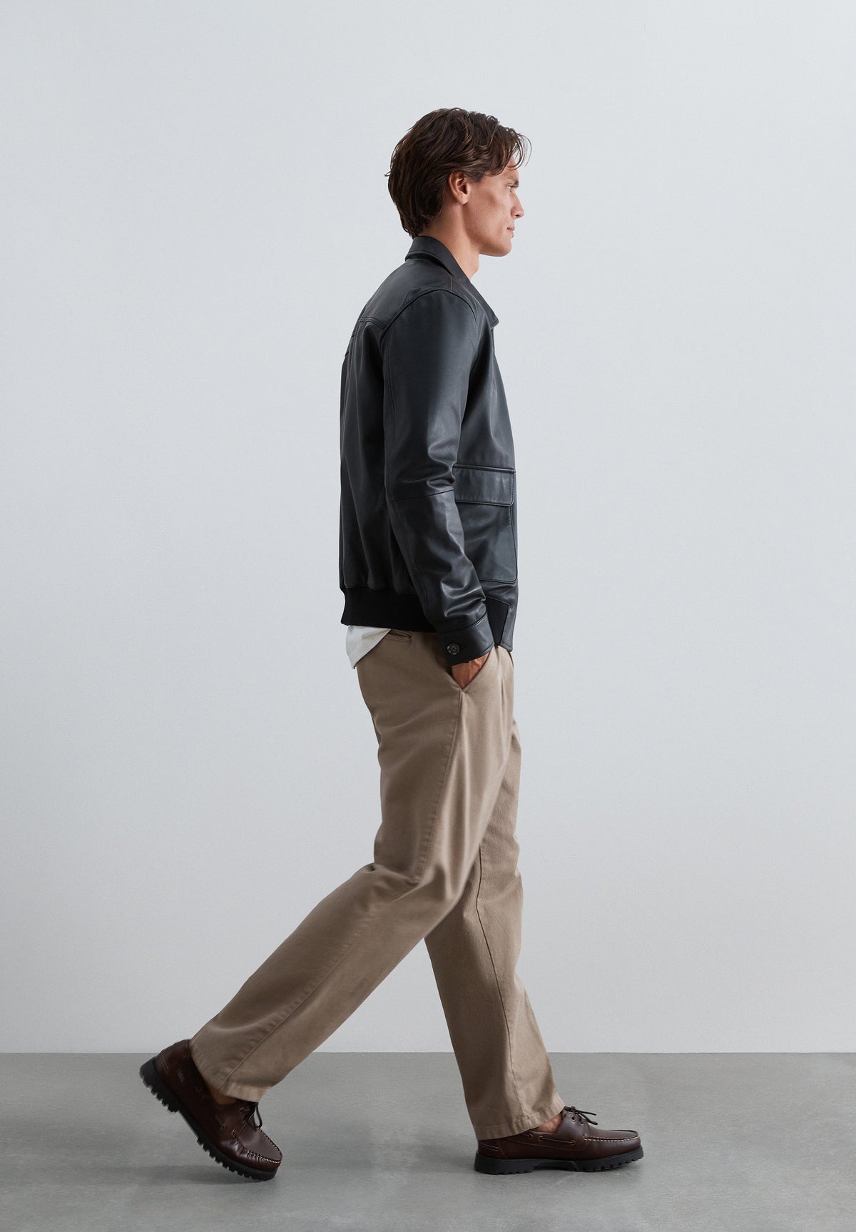 LEATHER JACKET WITH POCKETS