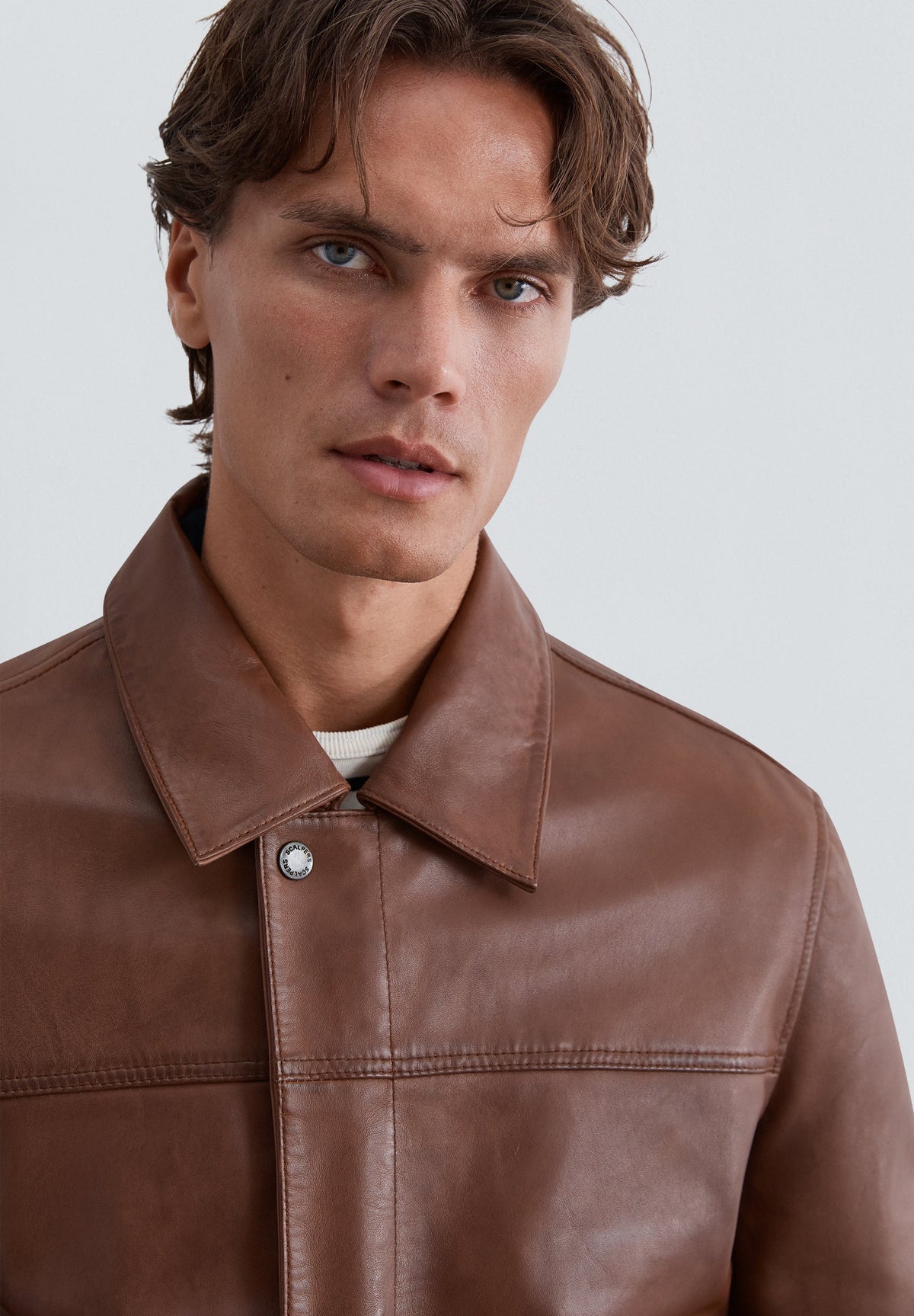 LEATHER JACKET WITH POCKETS