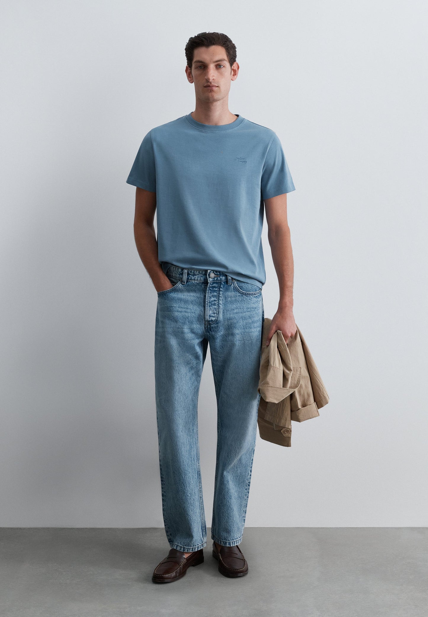 HEAVY KNIT EMBROIDERED T-SHIRT
