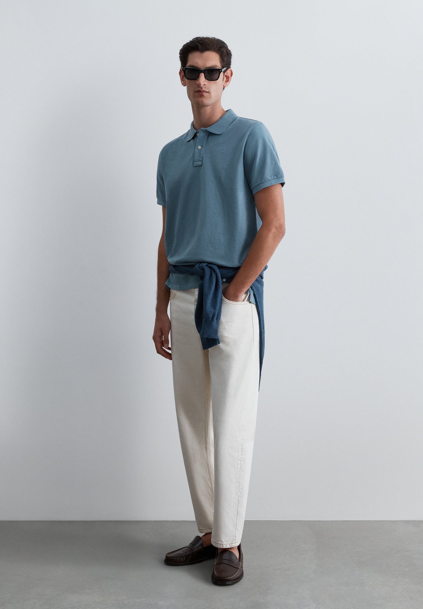 PIQUÉ POLO SHIRT WITH TONAL SKULL