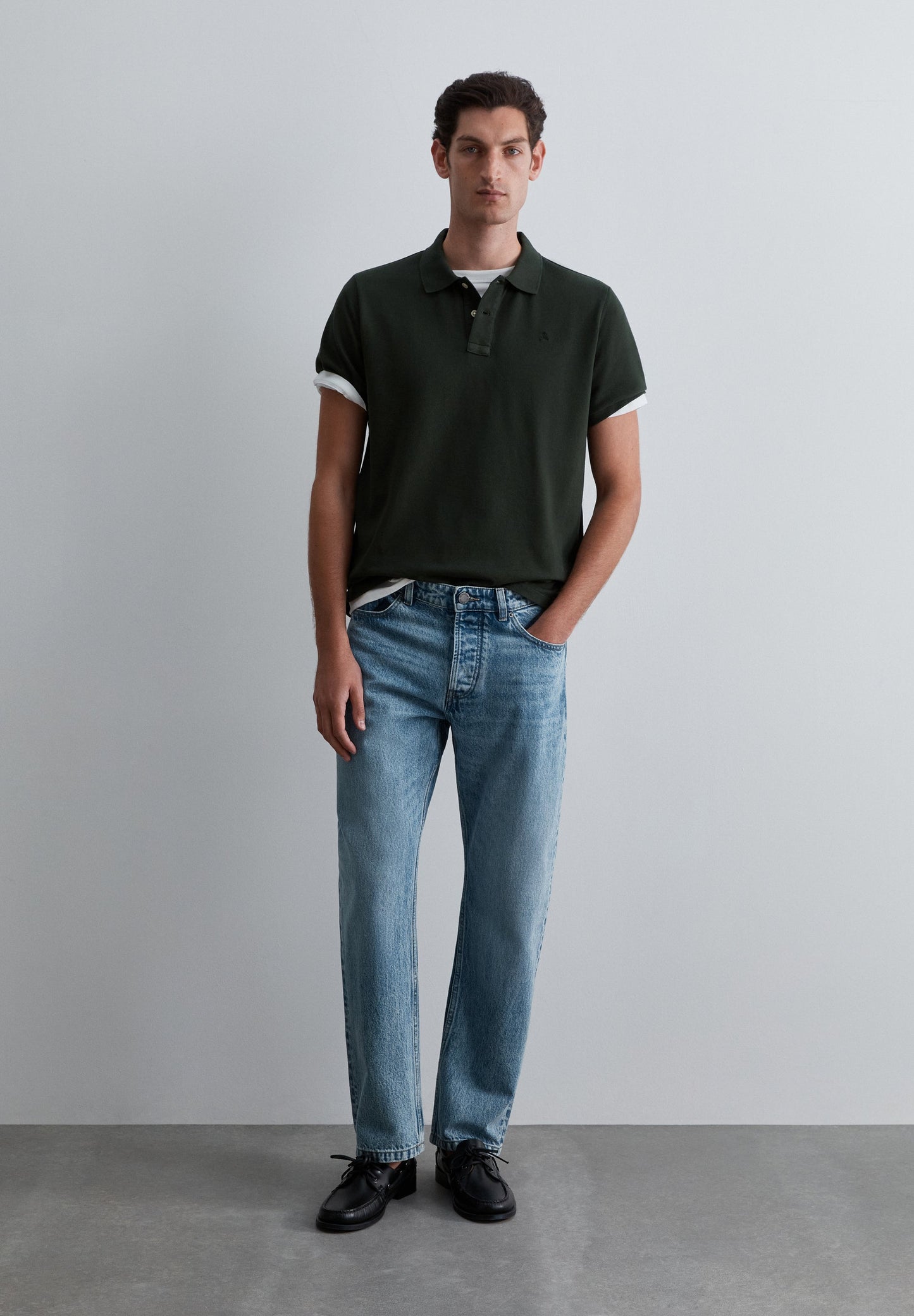 PIQUÉ POLO SHIRT WITH TONAL SKULL