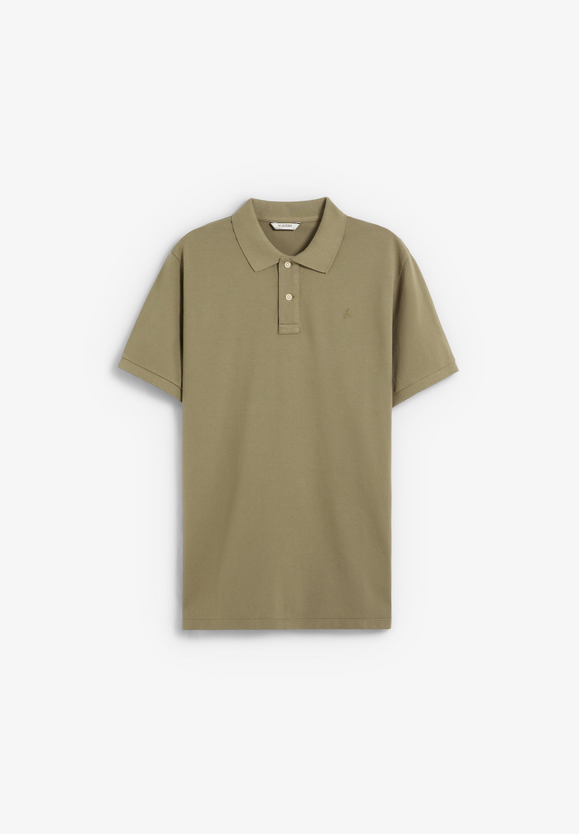 PIQUÉ POLO SHIRT WITH TONAL SKULL