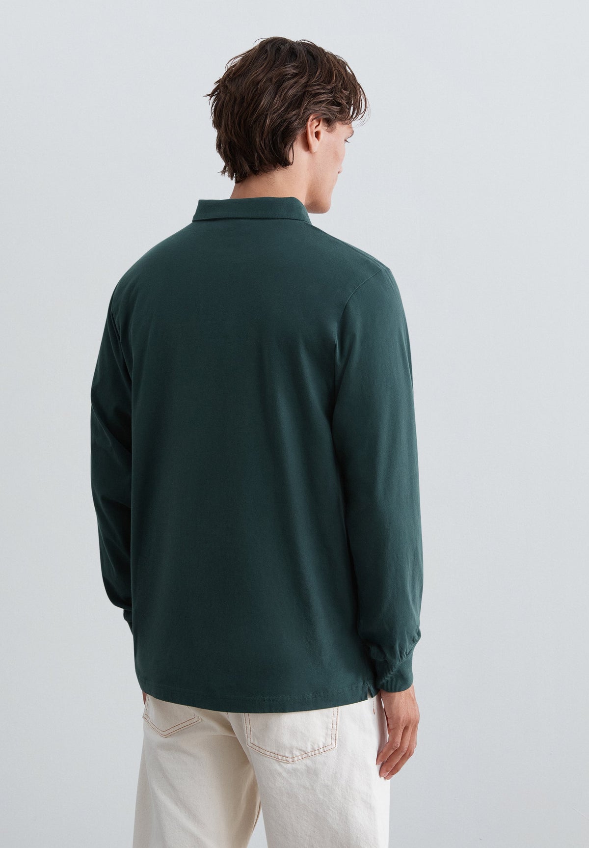 FADED LONG SLEEVE POLO SHIRT
