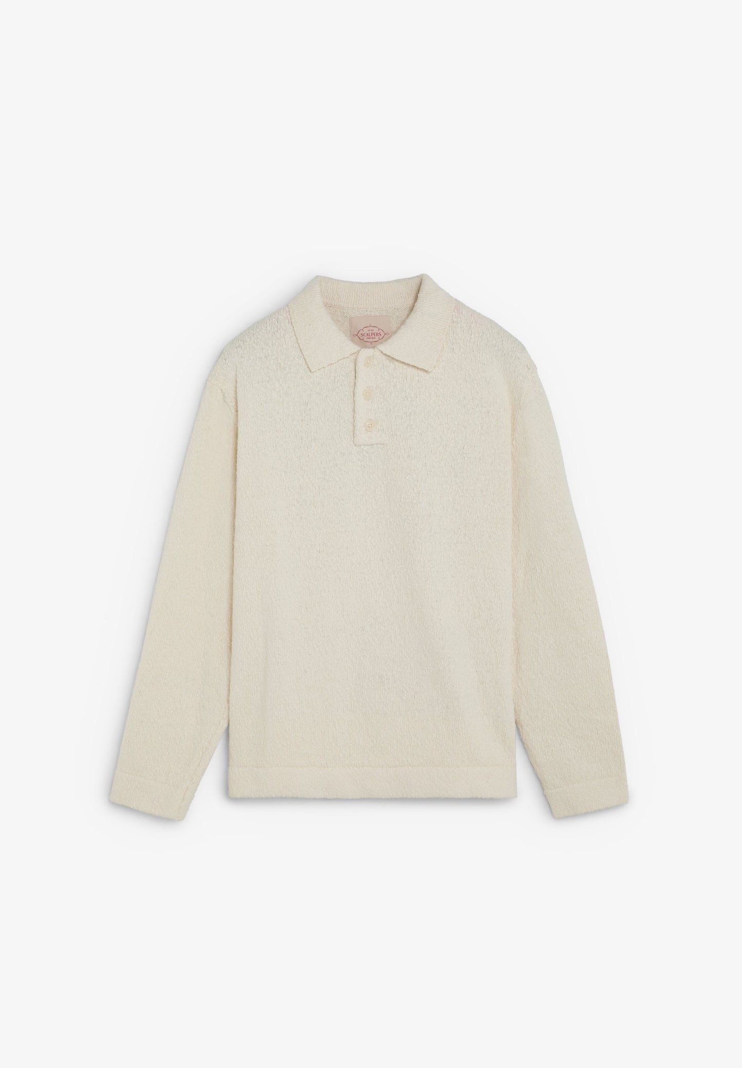 BOUCLÉ KNIT POLO SWEATER
