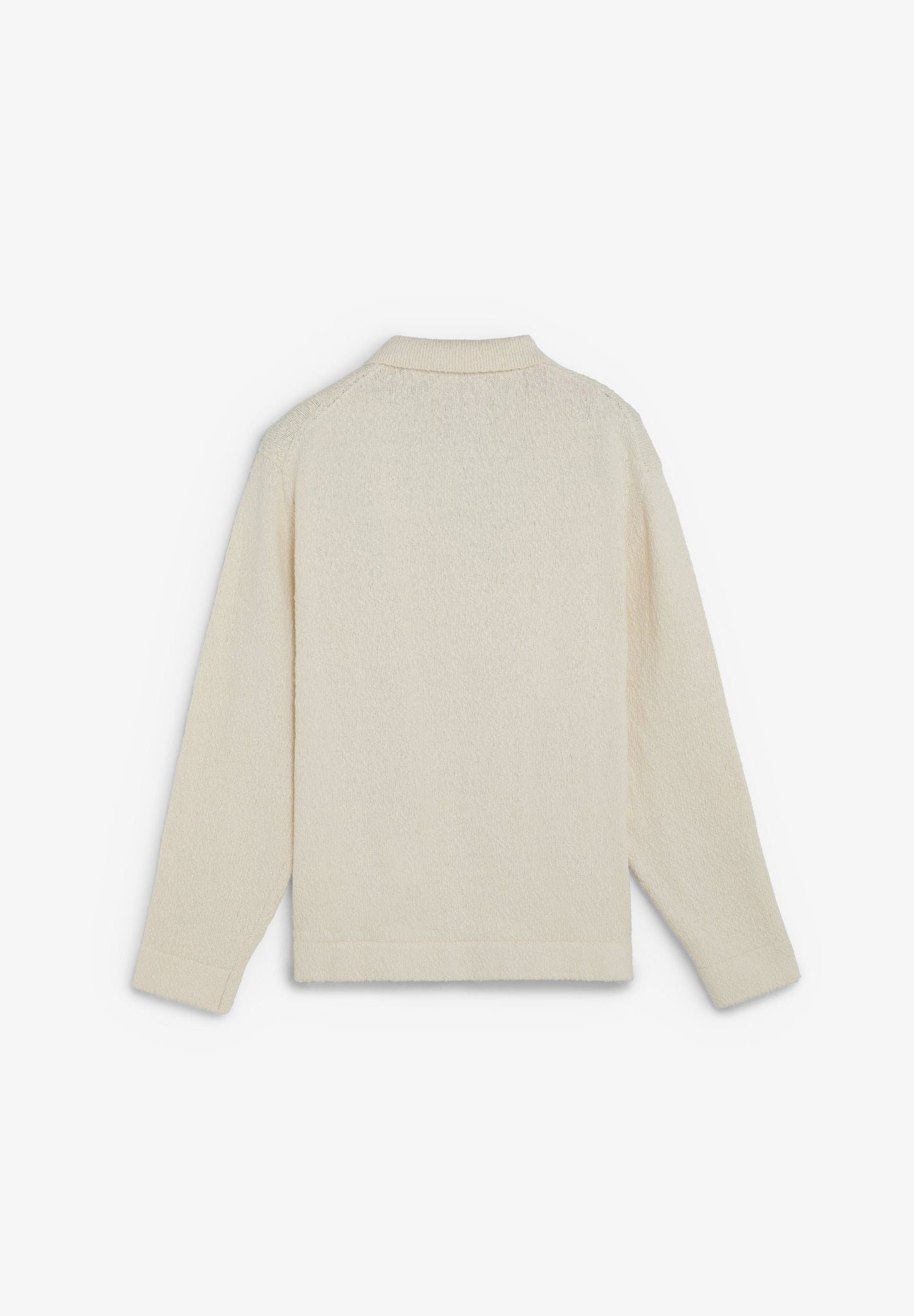 BOUCLÉ KNIT POLO SWEATER