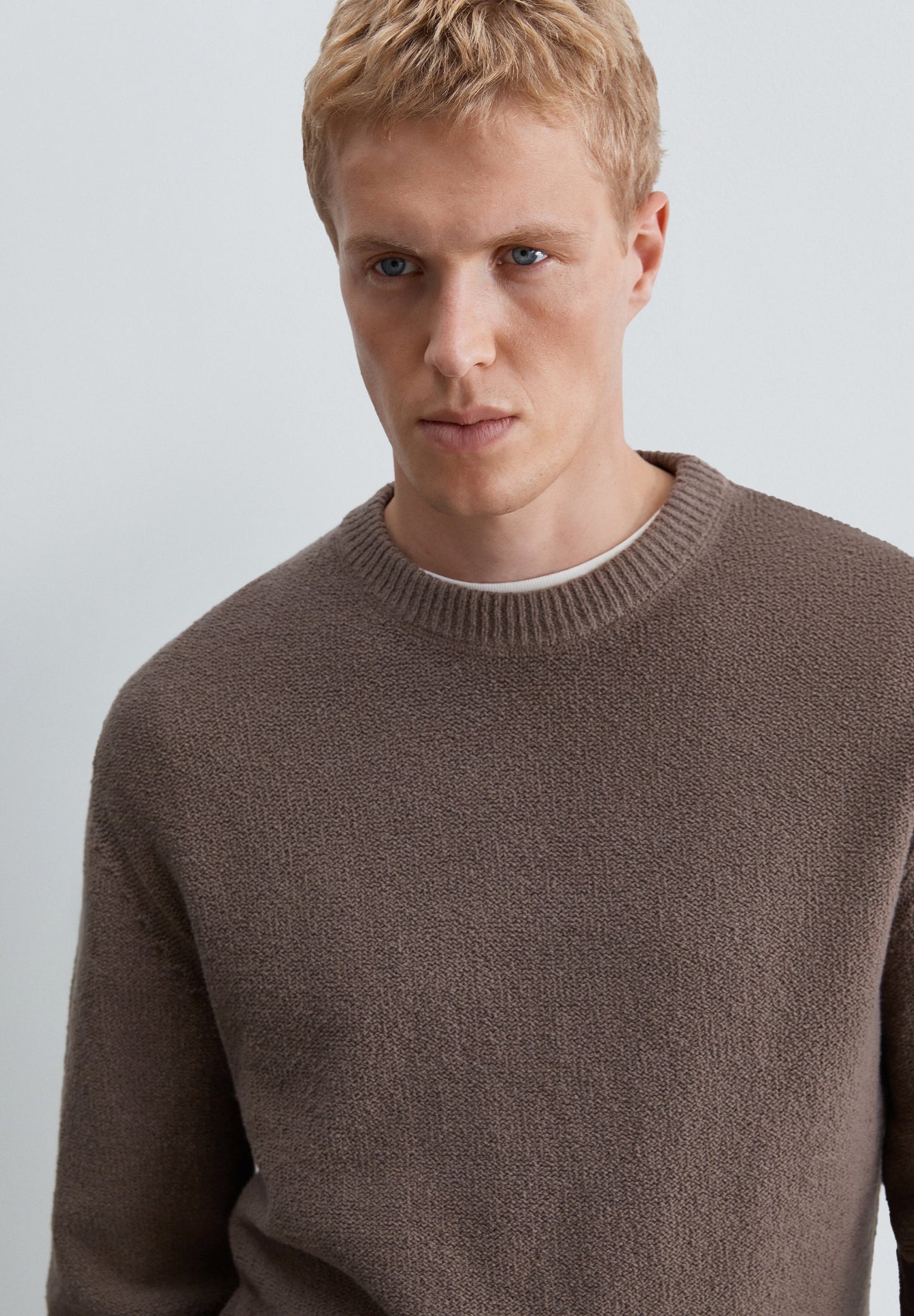 TEXTURED COTTON SWEATER