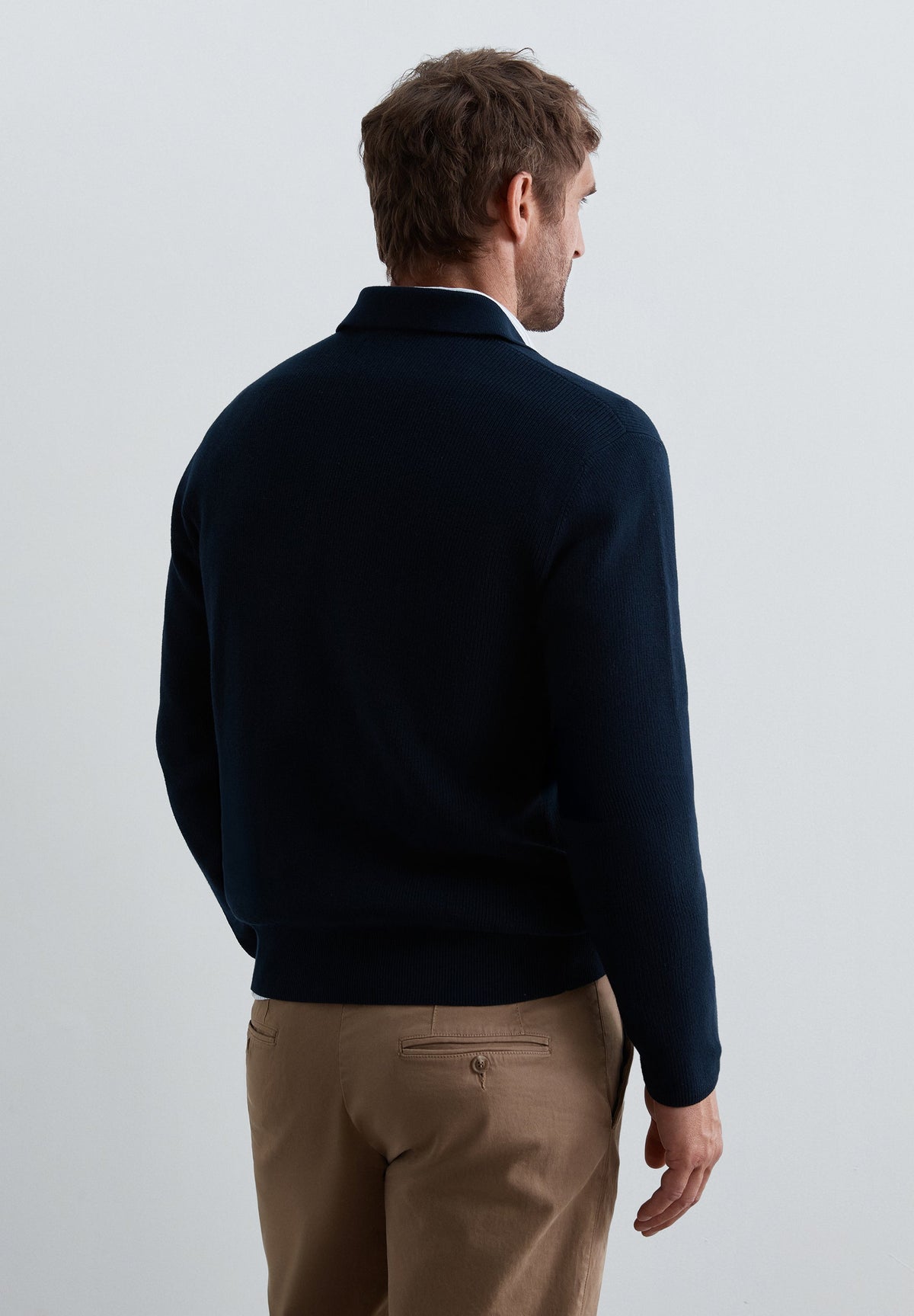 SWEATER WITH TRICOT COLLAR
