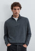 HALF-ZIP WOOL SWEATER