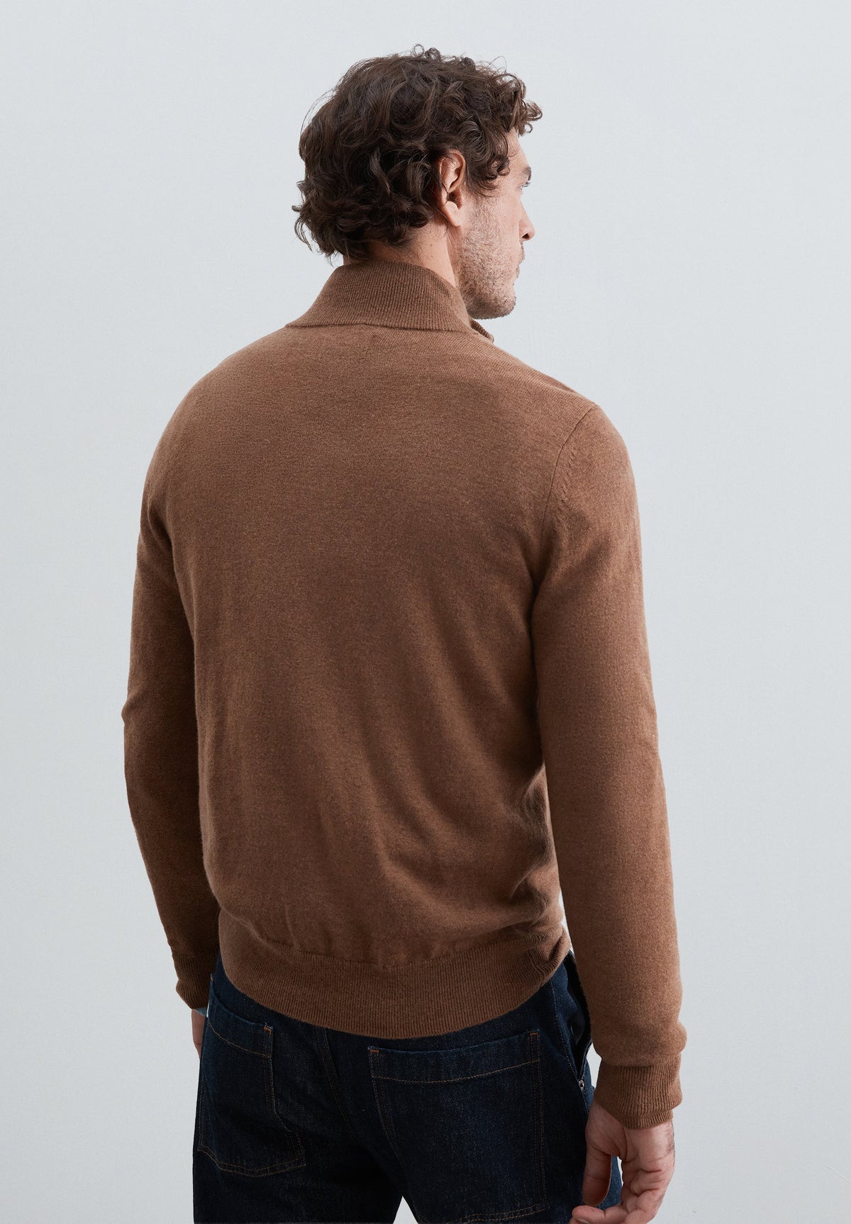HALF-ZIP WOOL SWEATER