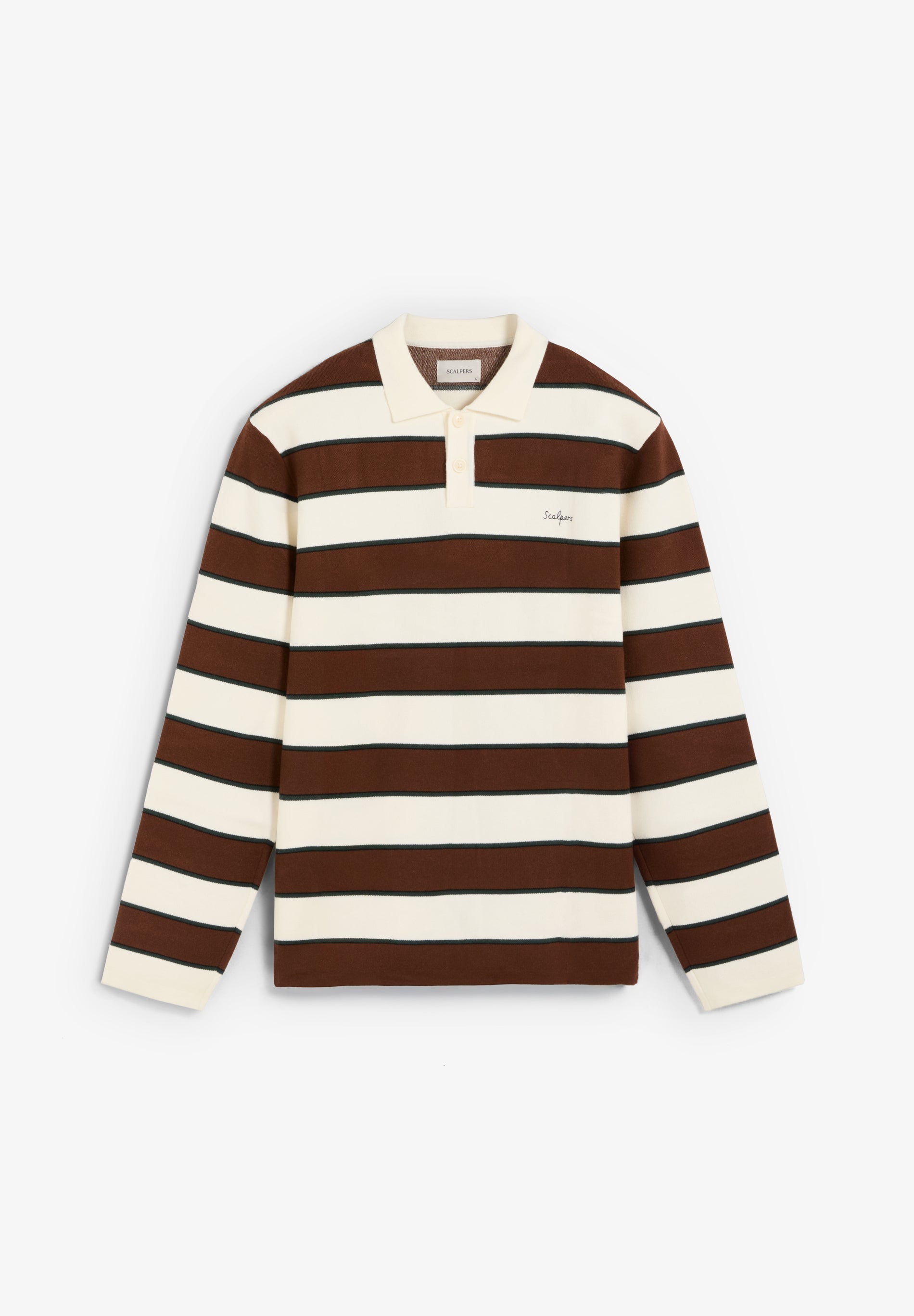STRIPED POLO NECK SWEATER