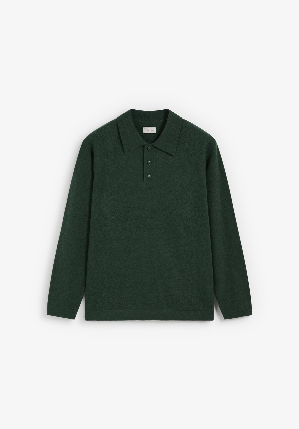 MERINO WOOL POLO SHIRT-STYLE SWEATER