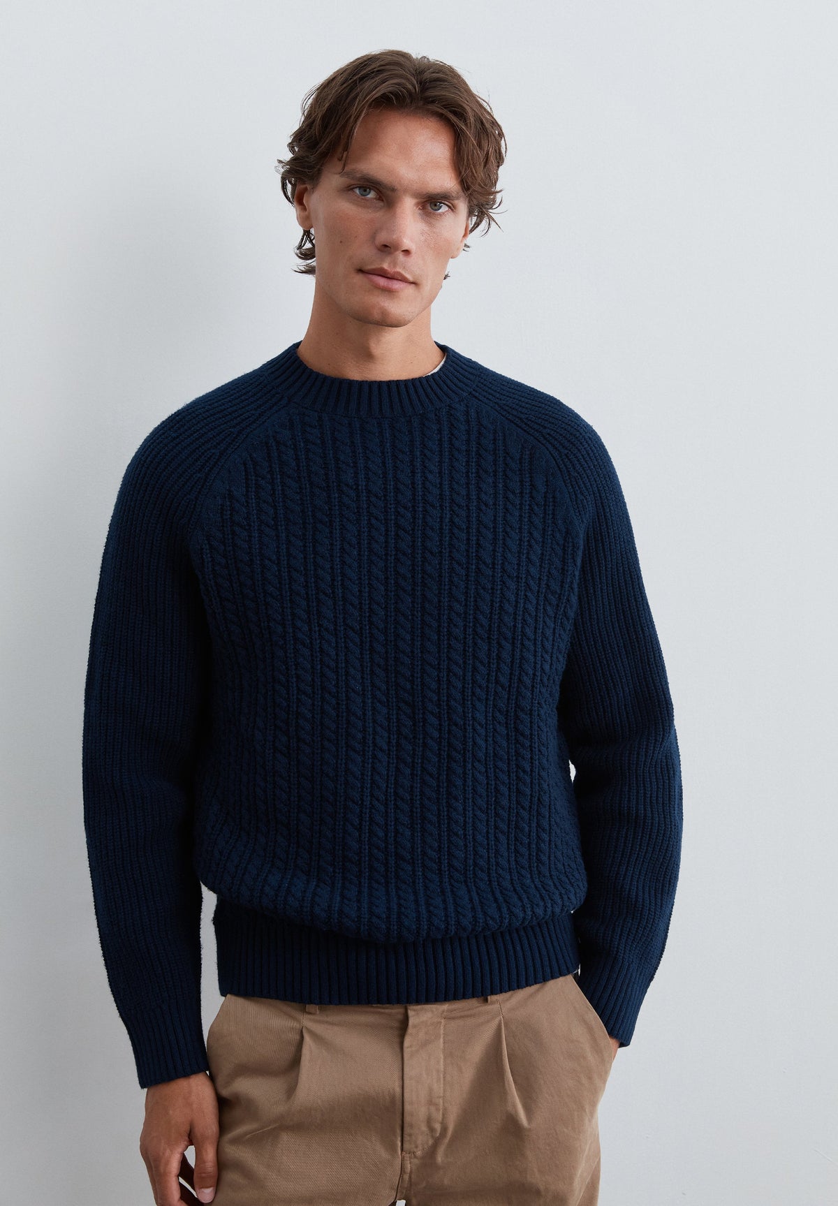 CABLE-KNIT SWEATER