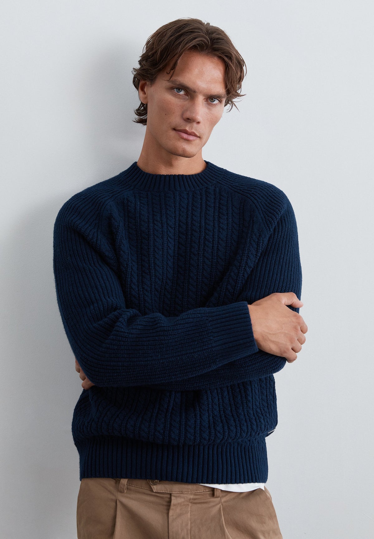 CABLE-KNIT SWEATER