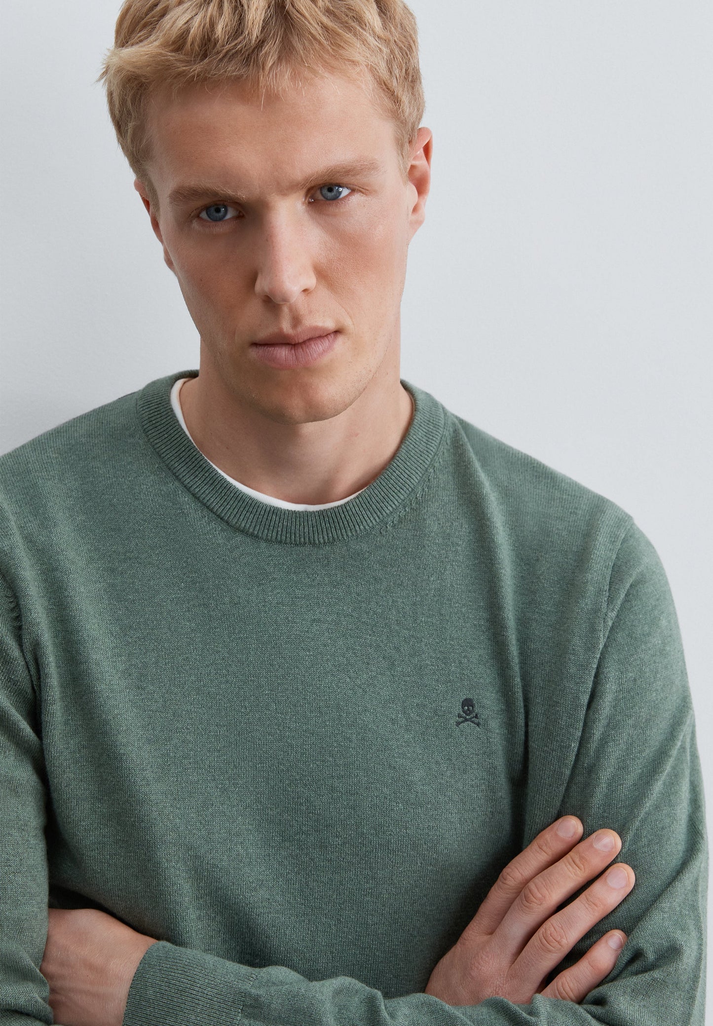 COTTON KNIT BLEND SWEATER