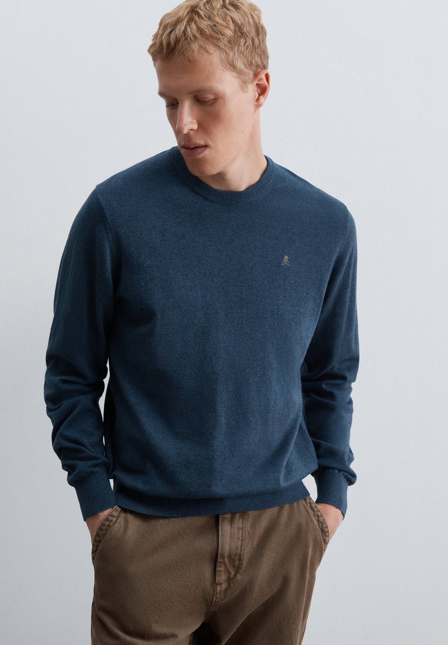 COTTON KNIT BLEND SWEATER