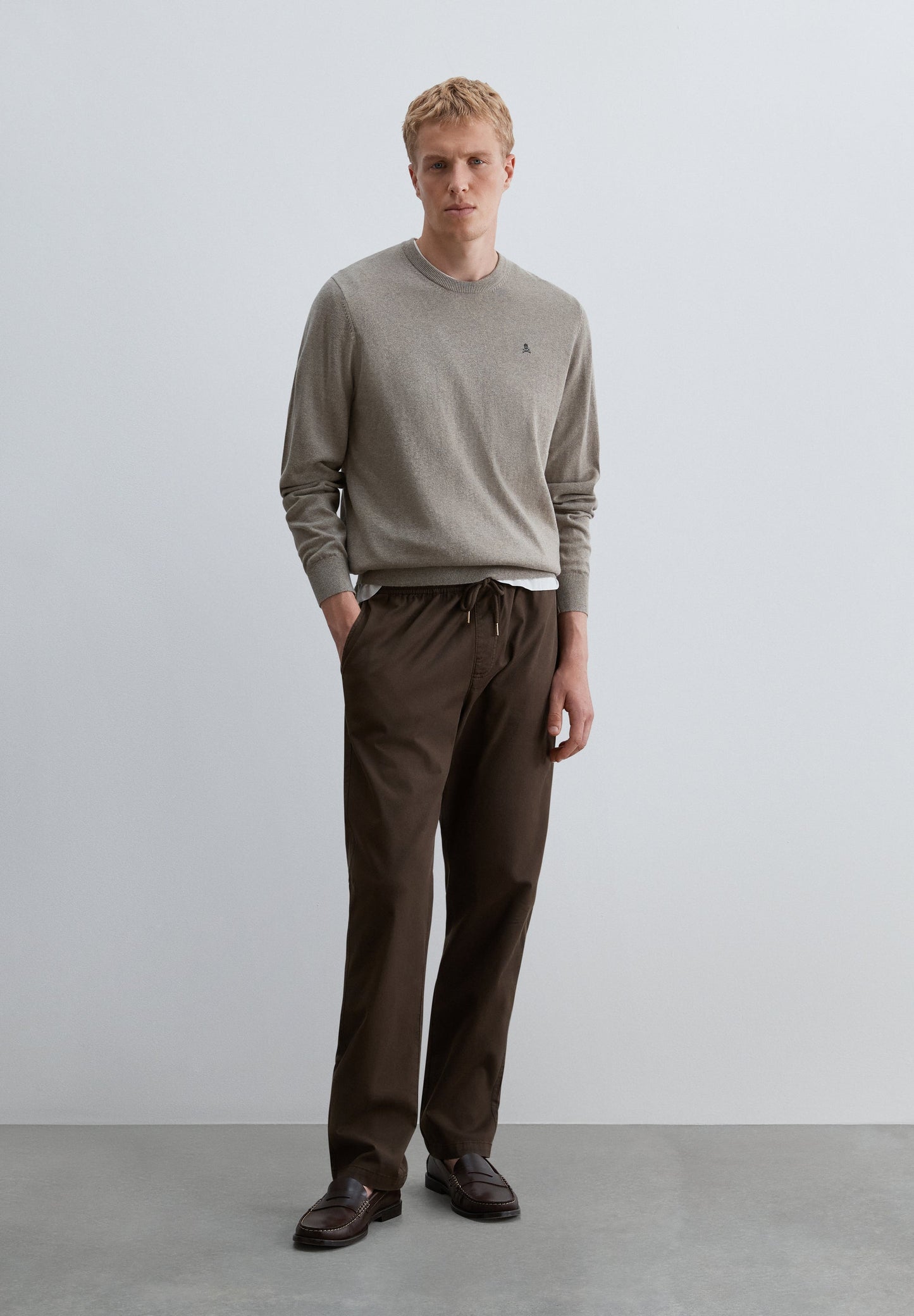 COTTON KNIT BLEND SWEATER