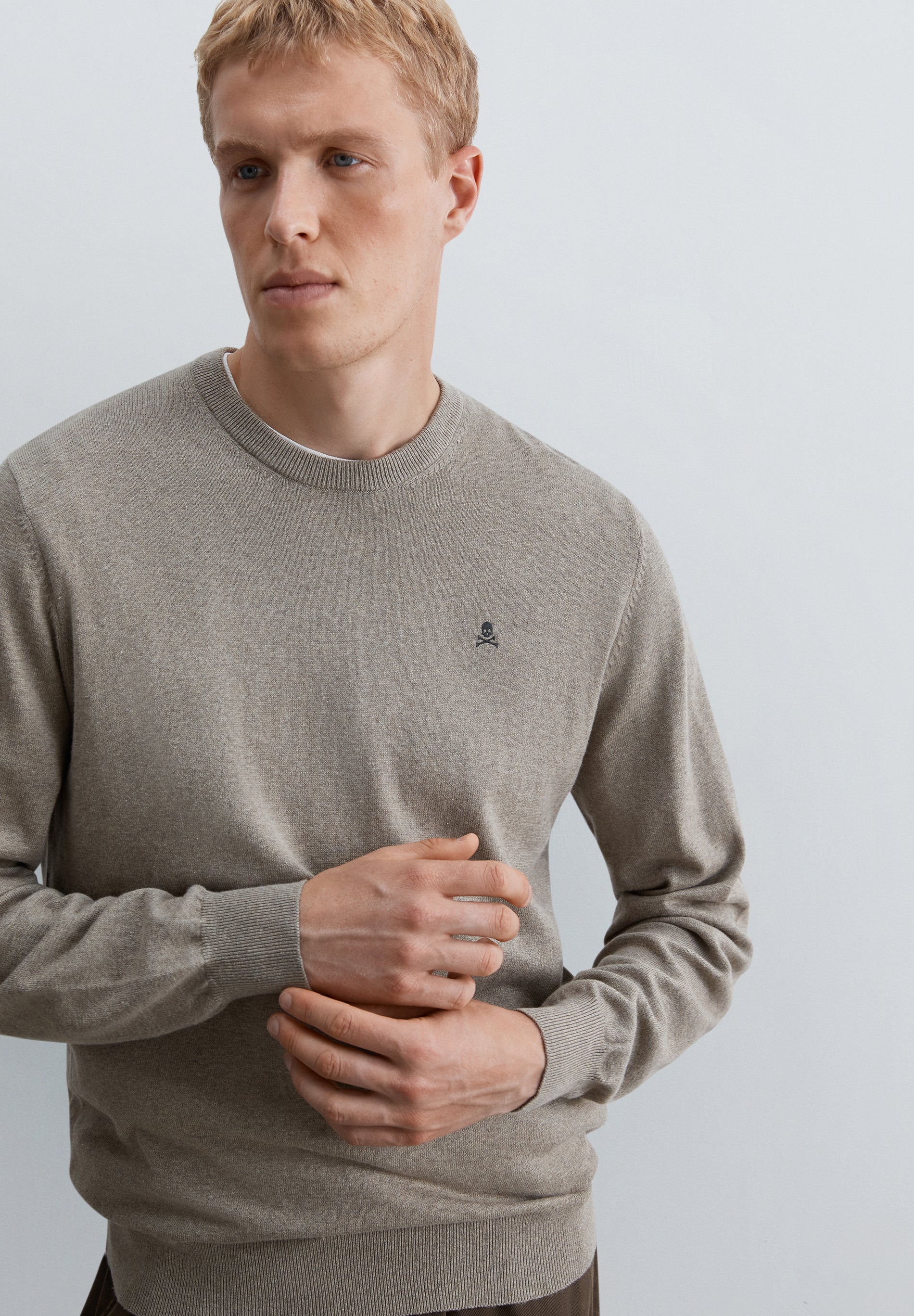 COTTON KNIT BLEND SWEATER