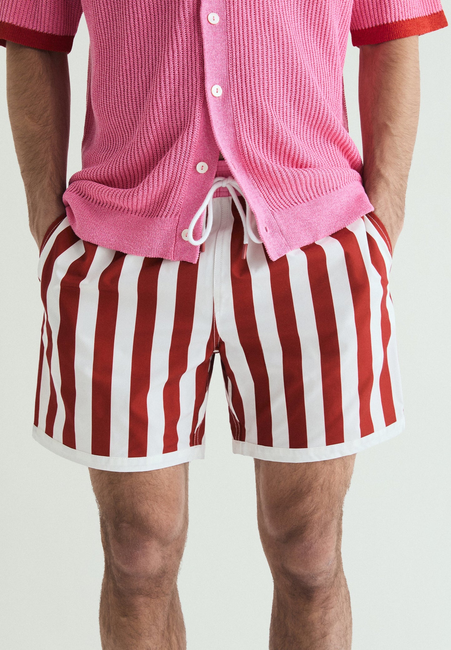 CONTRAST STRIPED SWIMMING TRUNKS | LE CHIRINGUITO