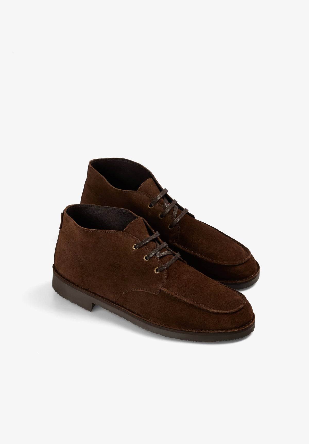 SUEDE LACE-UP ANKLE BOOTS