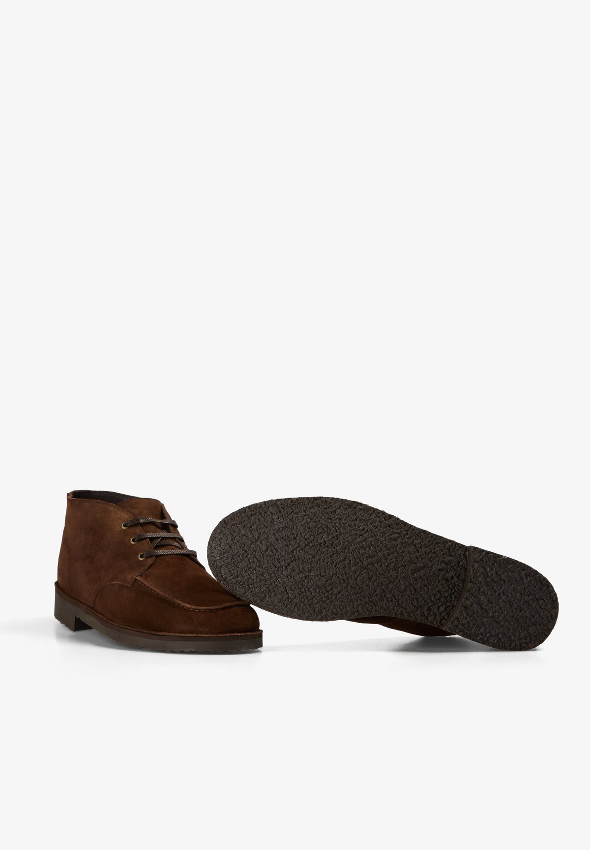 SUEDE LACE-UP ANKLE BOOTS
