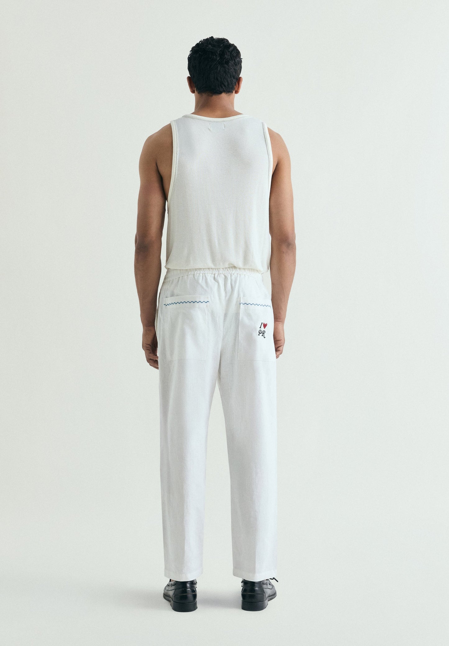 RELAXED LINEN AND COTTON TROUSERS