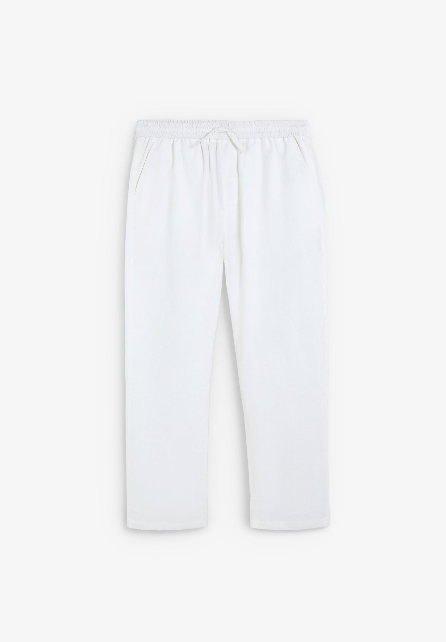 RELAXED LINEN AND COTTON TROUSERS