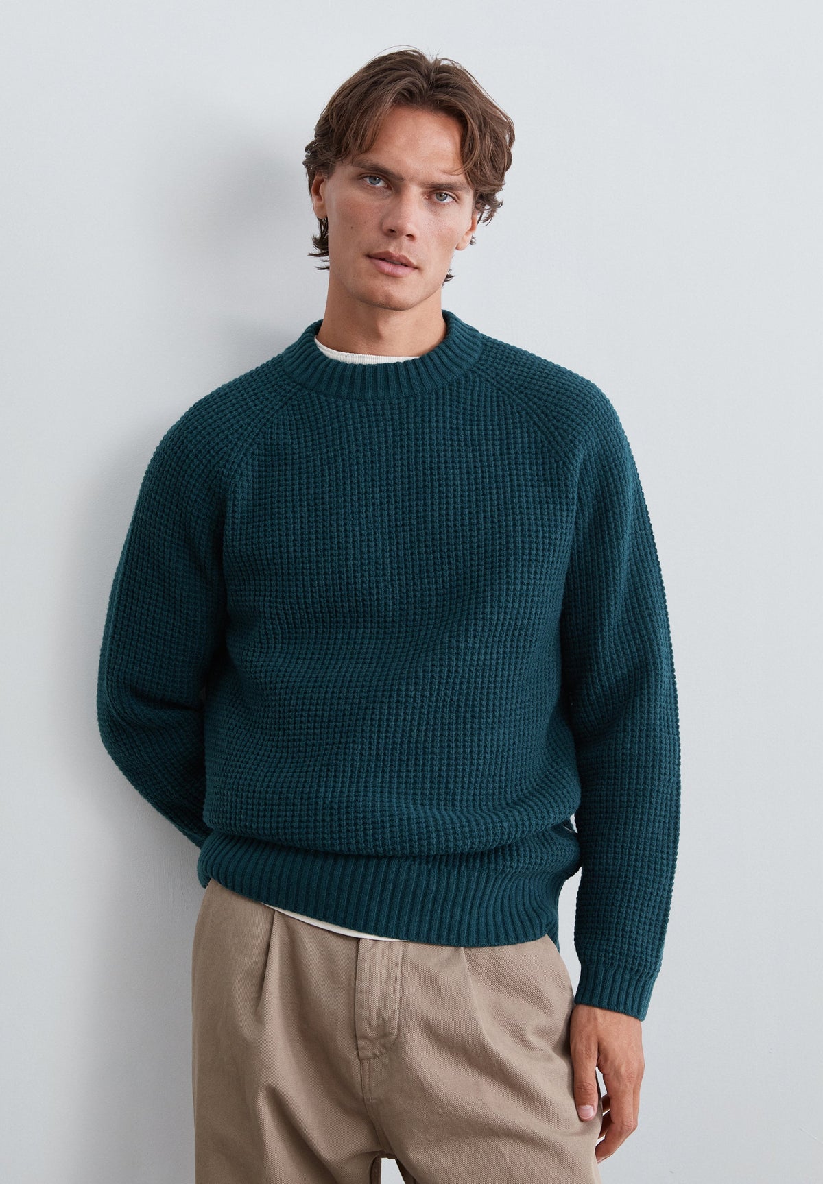 WAFFLE KNIT SWEATER