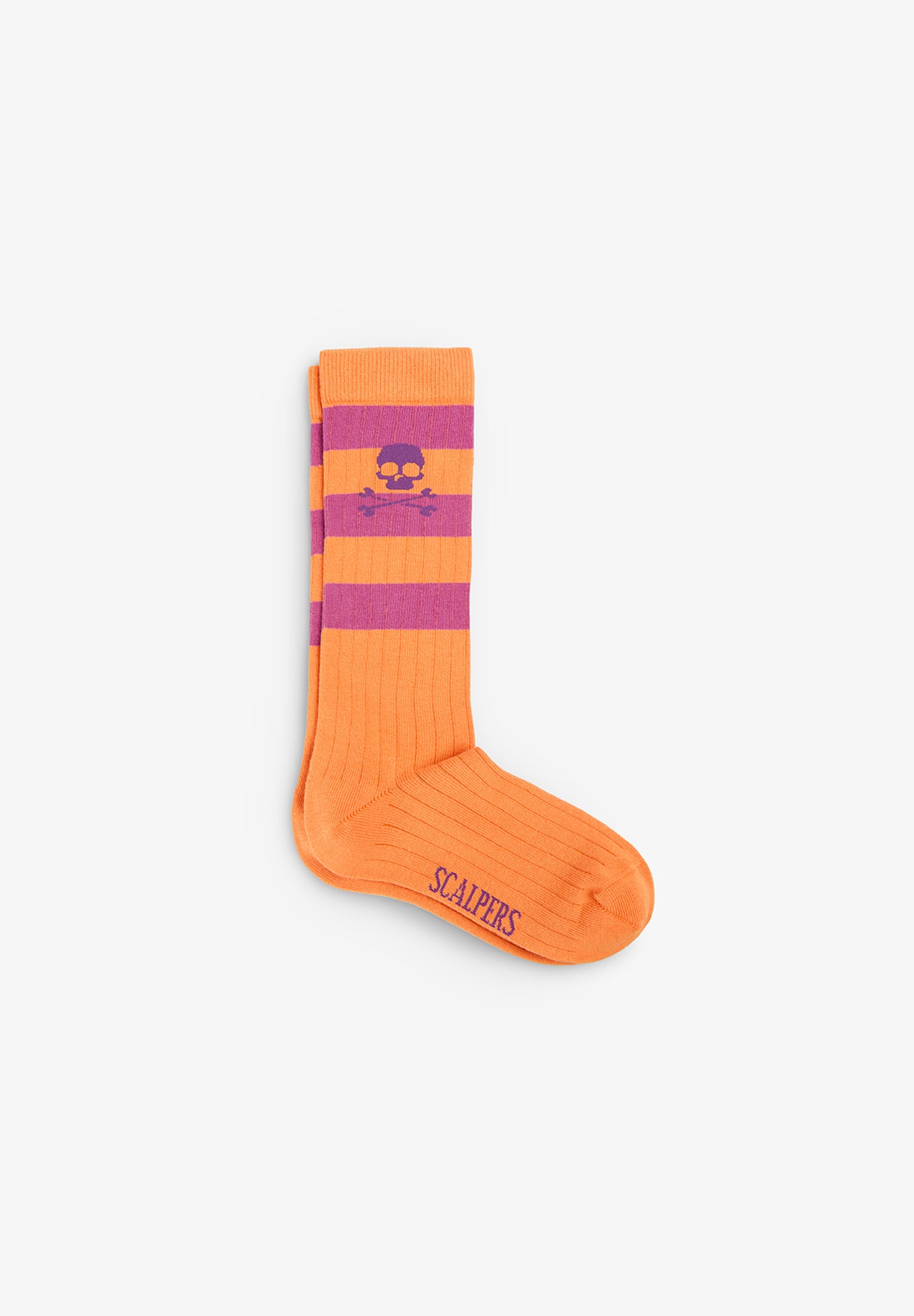 CONTRAST STRIPED RIBBED SOCKS