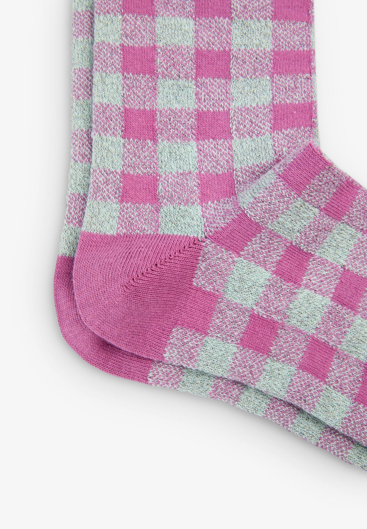 GINGHAM SOCKS WITH LUREX