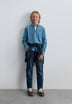 LIGHTWEIGHT EMBROIDERED DENIM SHIRT