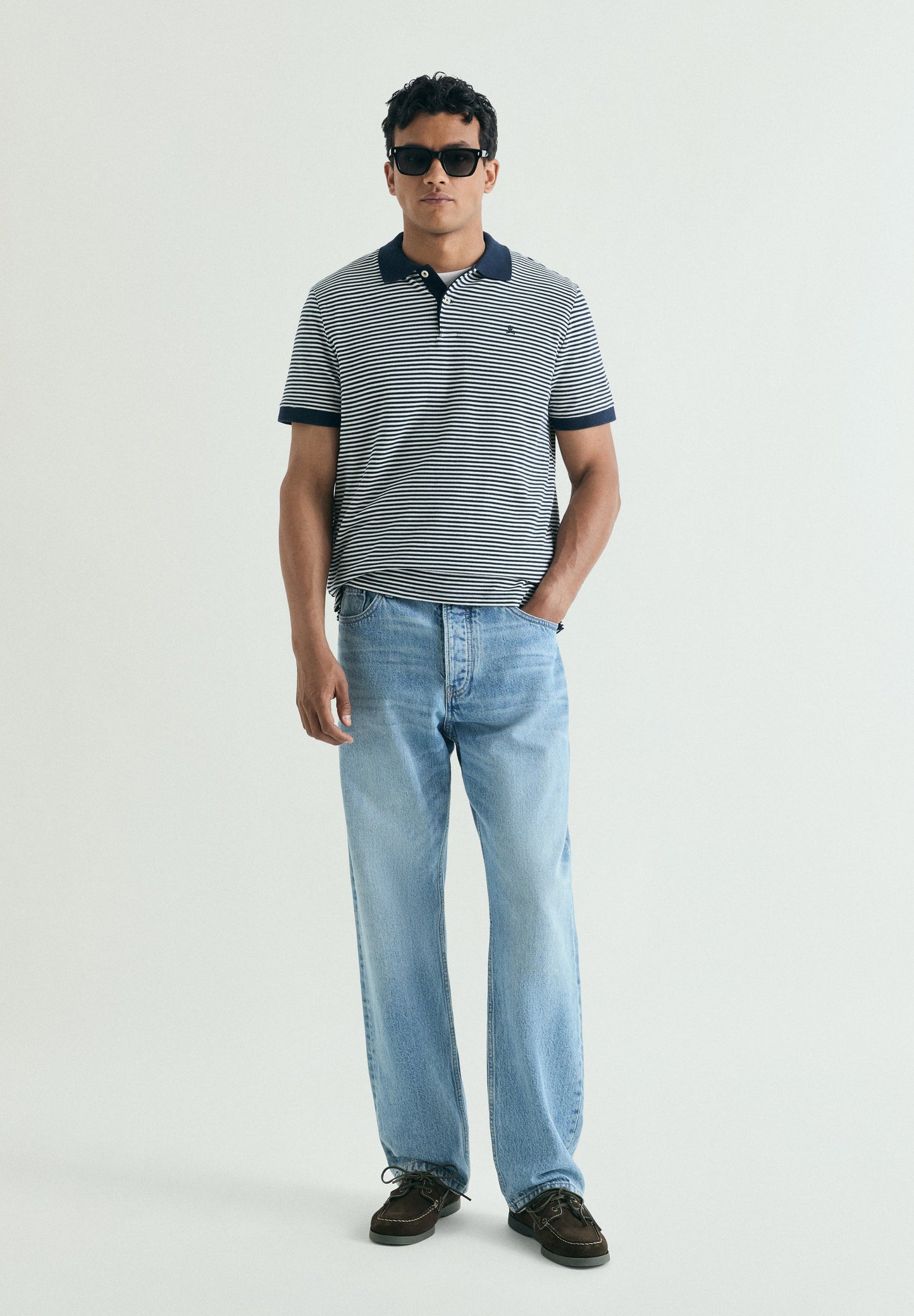 CONTRAST STRIPED POLO SHIRT