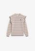 STRIPED SWEATER WITH RUFFLES