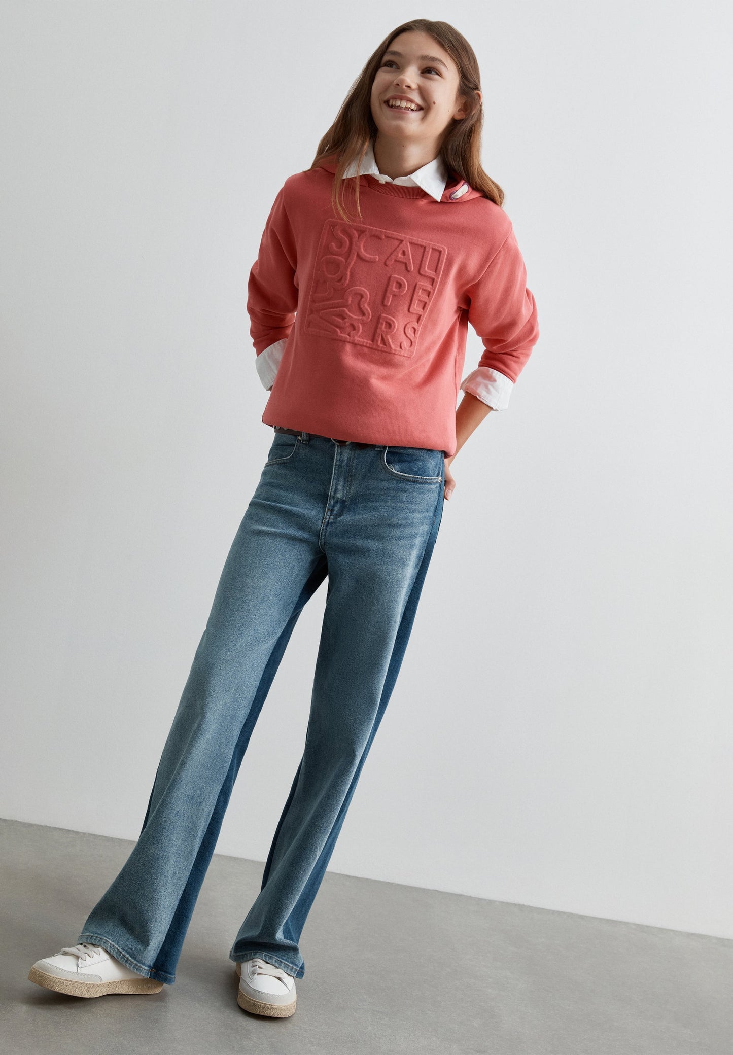 HOODIE WITH EMBOSSED DETAILING