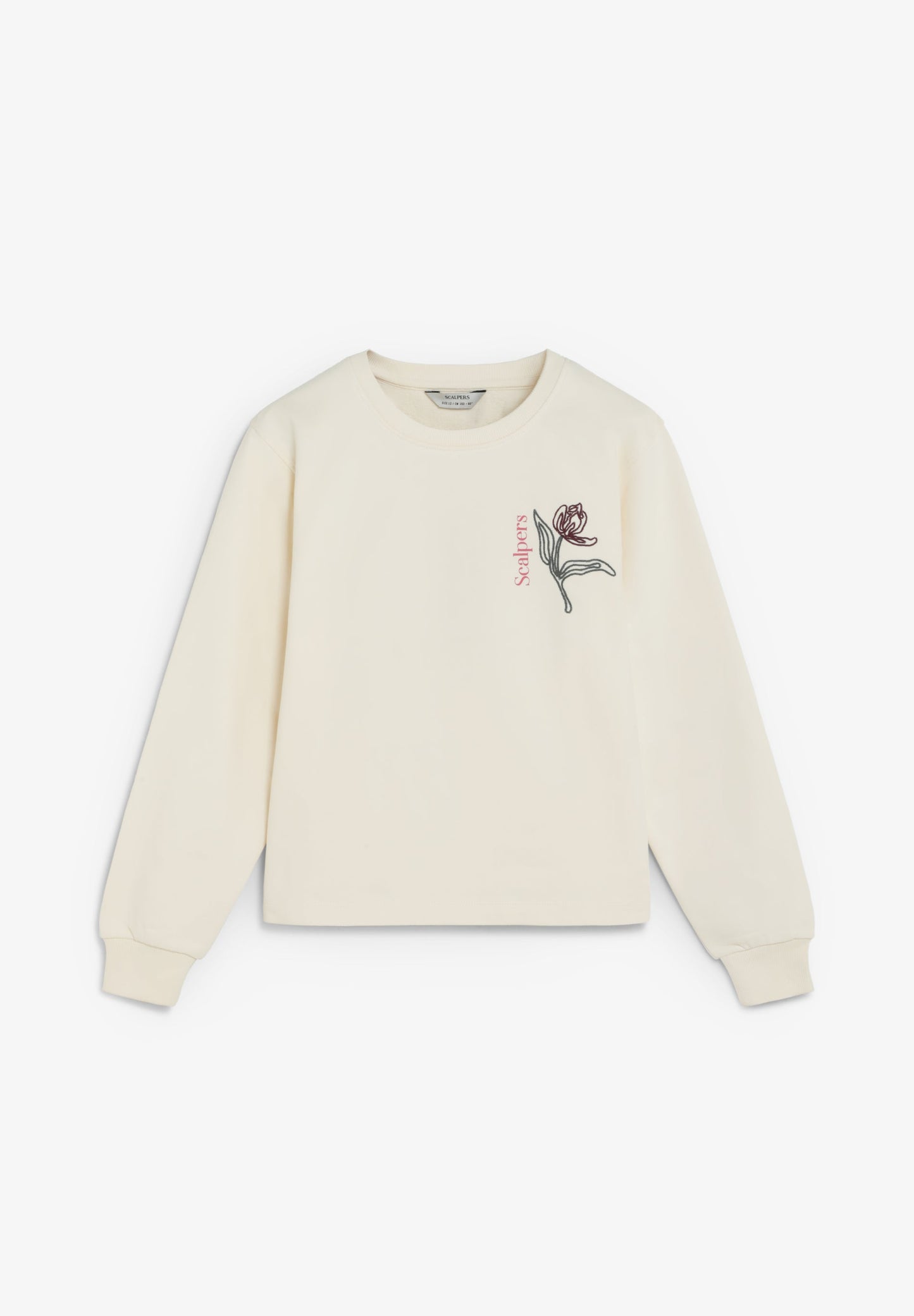 SWEATSHIRT WITH FLORAL EMBROIDERY