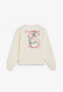 SWEATSHIRT WITH FLORAL EMBROIDERY