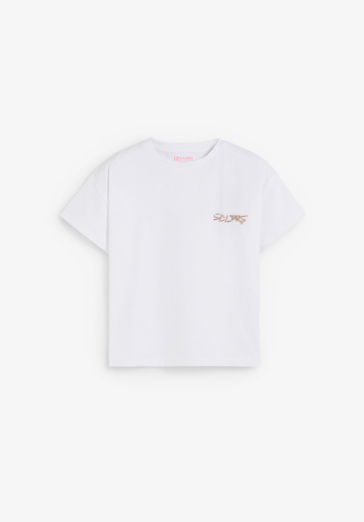 T-SHIRT WITH RHINESTONE DETAIL