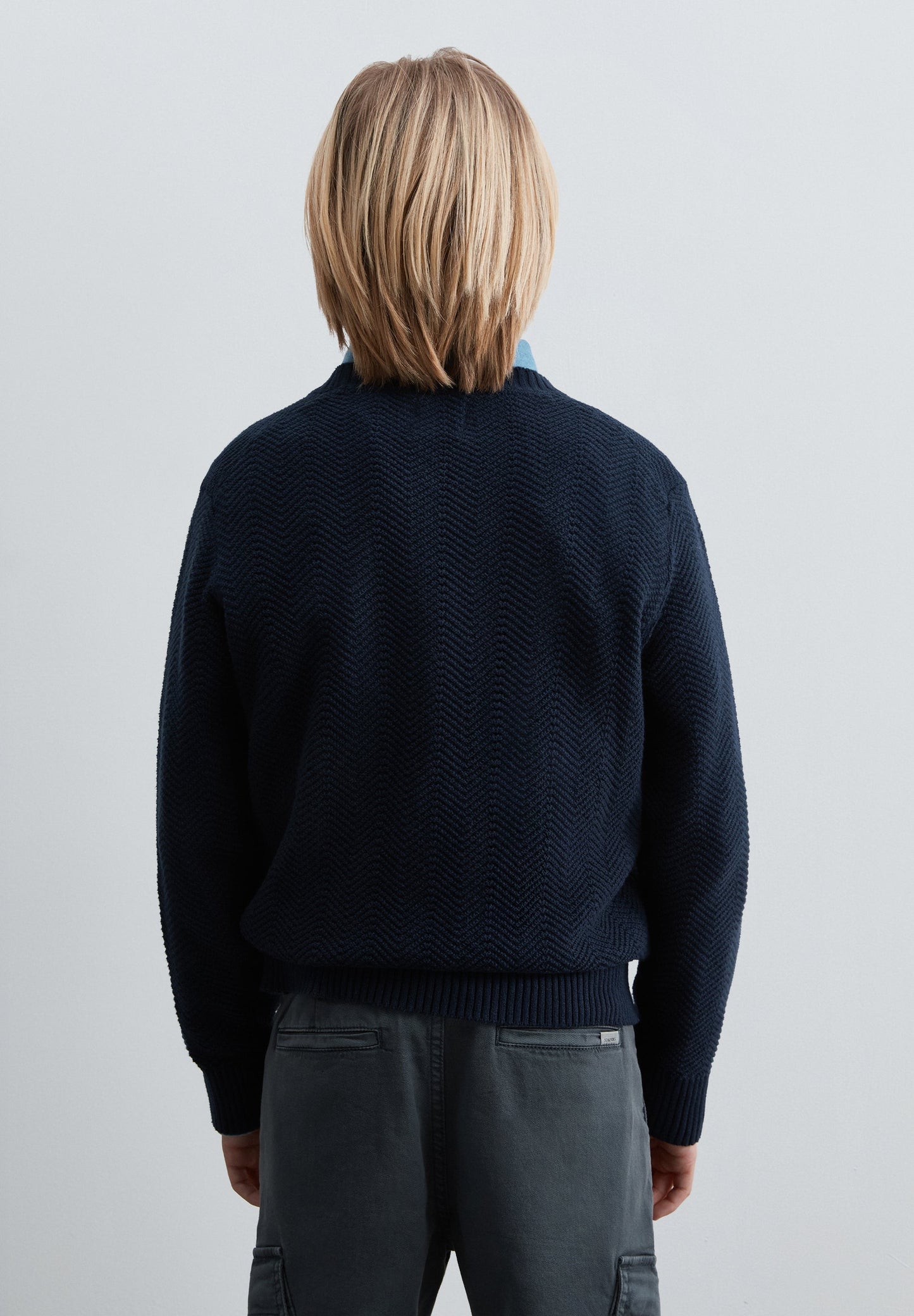 HERRINGBONE KNIT SWEATER