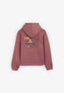 CONTRAST PRINT HOODIE