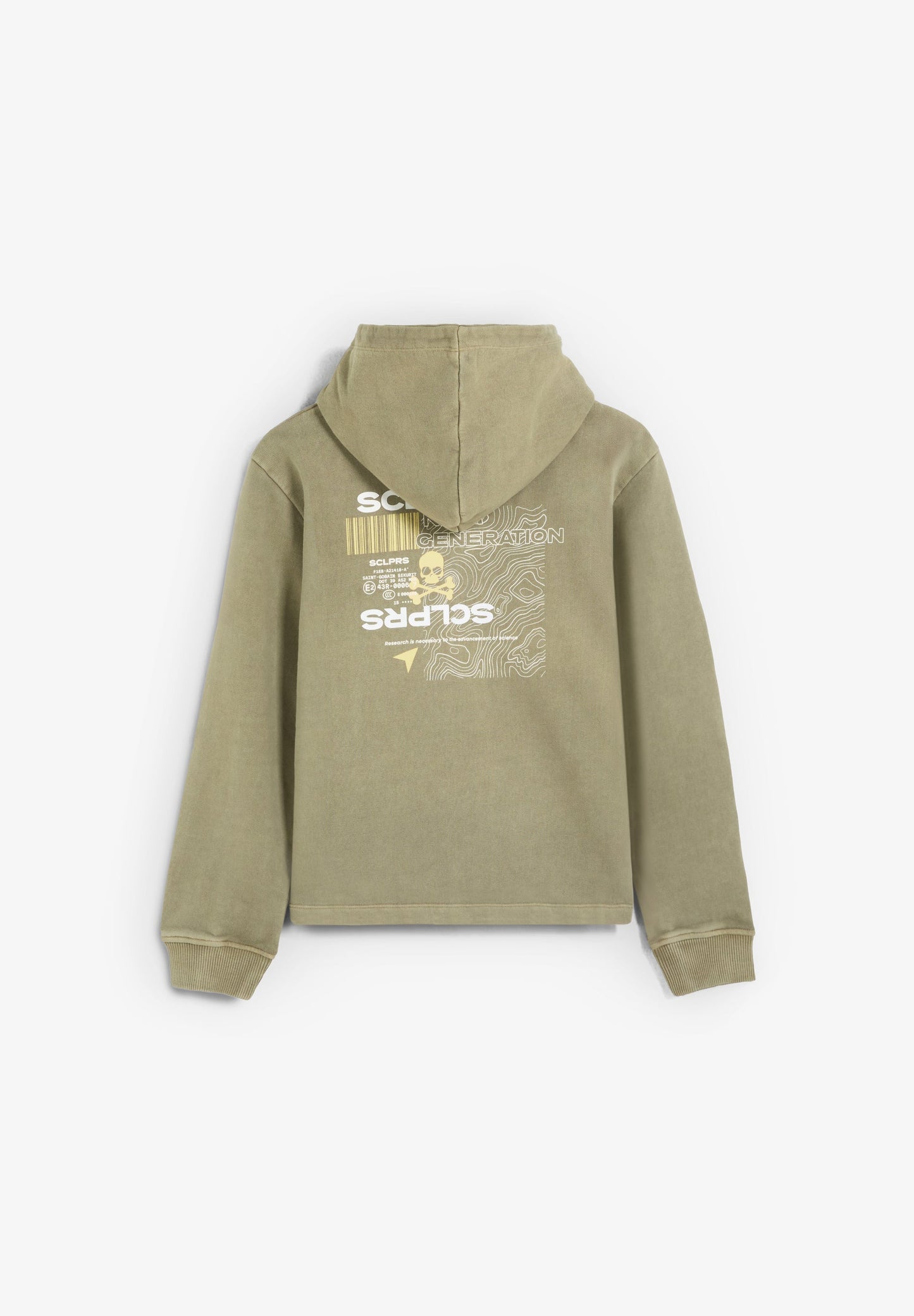 CONTRAST PRINT HOODIE