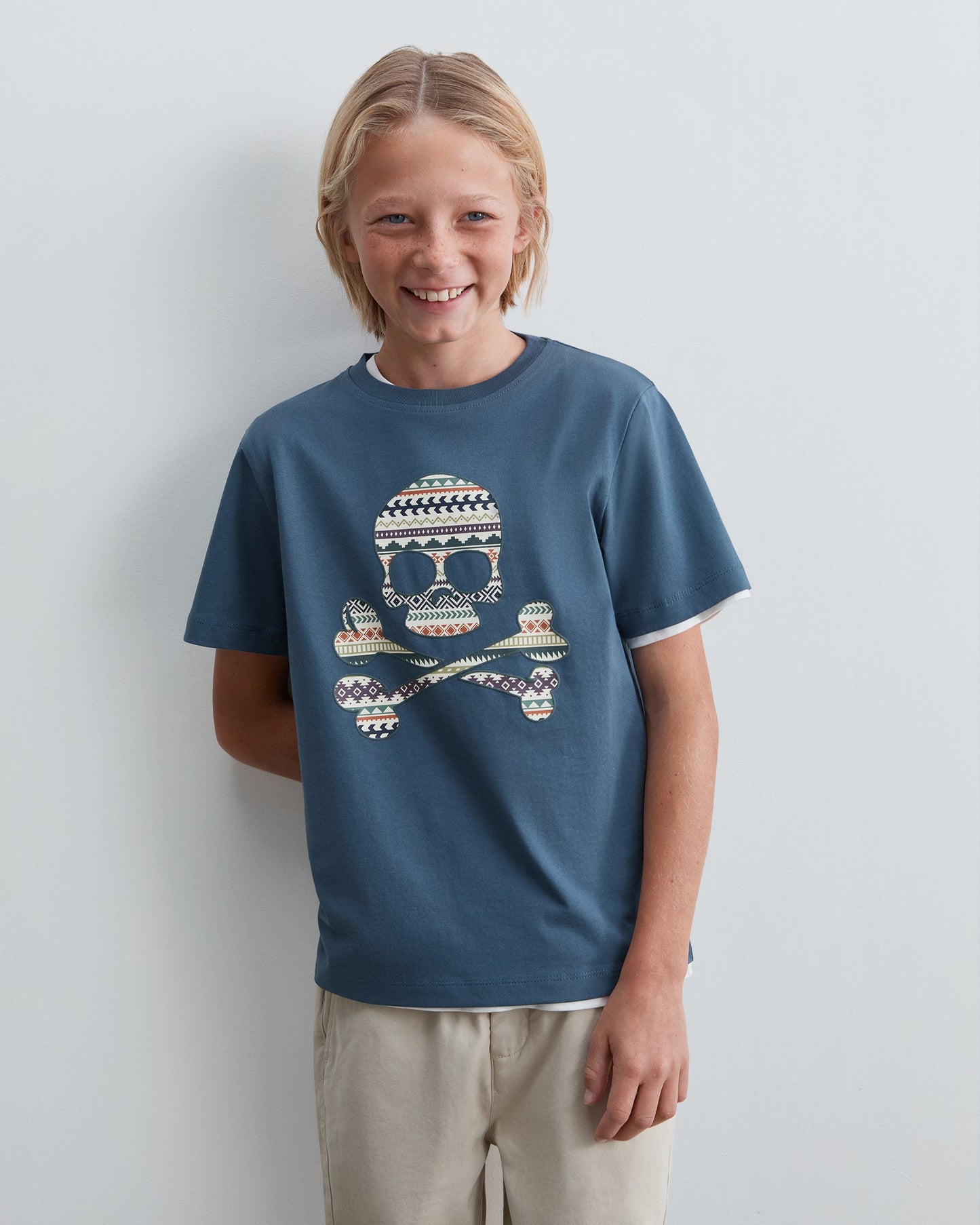 PRINTED SKULL T-SHIRT
