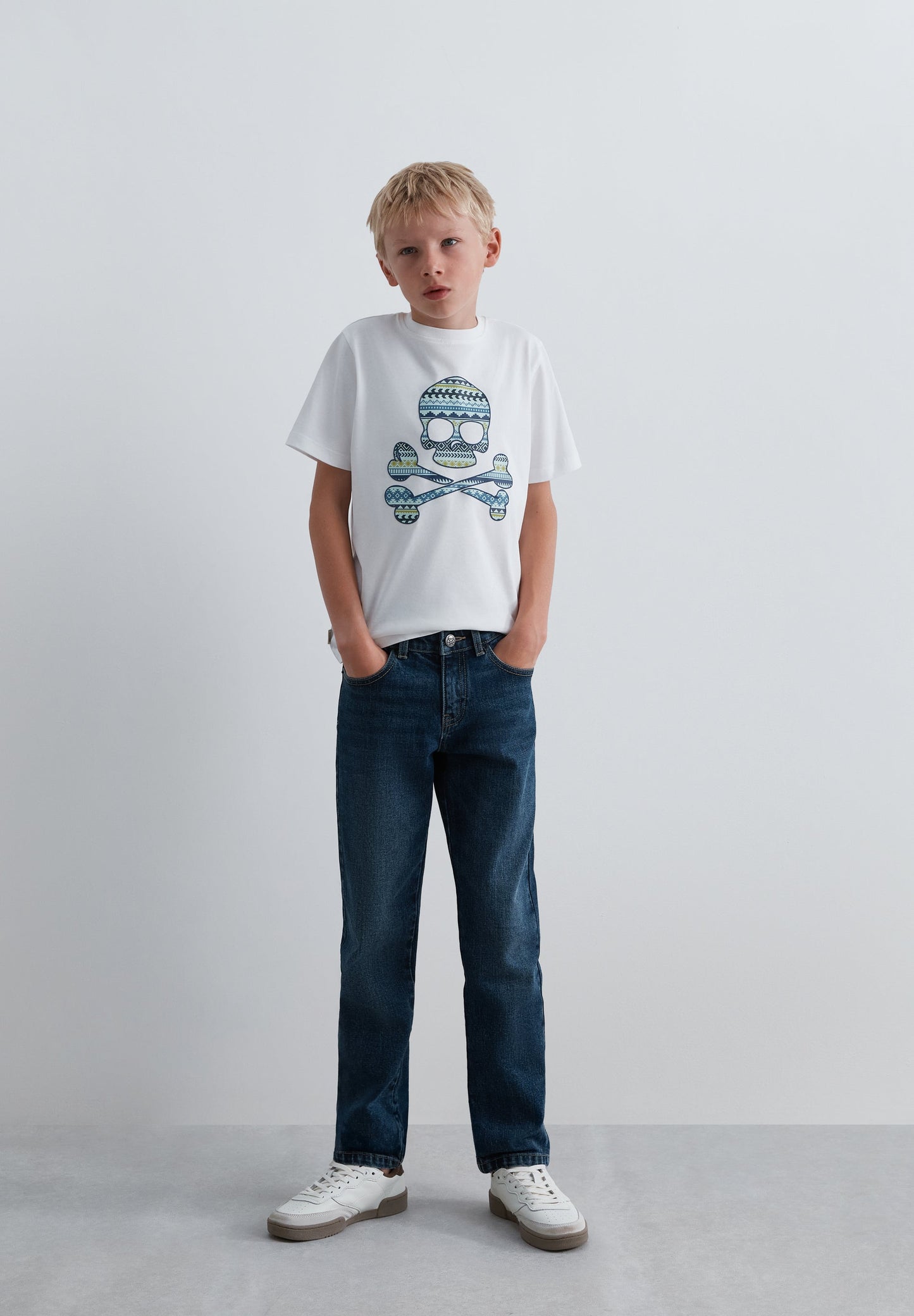 PRINTED SKULL T-SHIRT